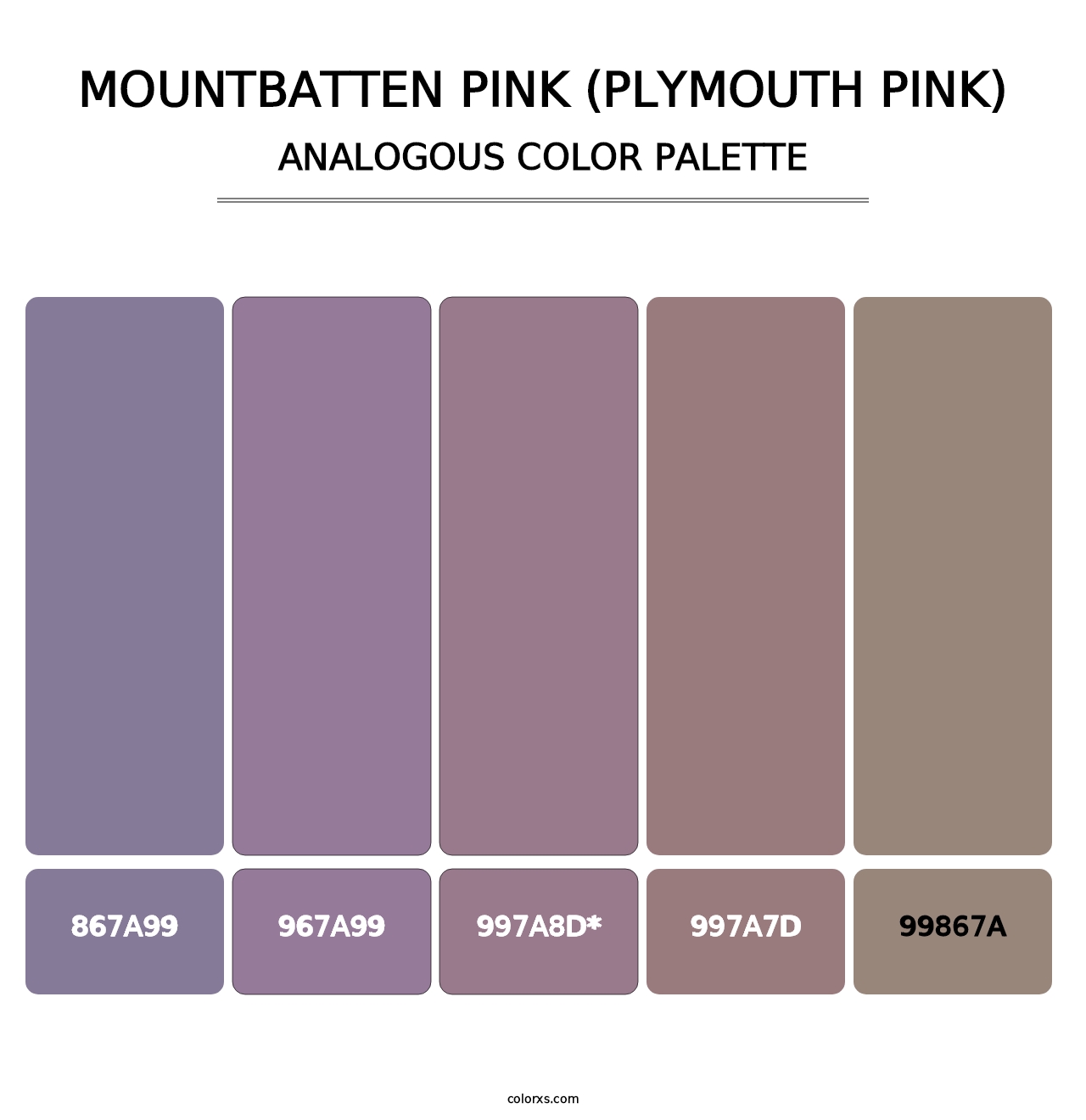 Mountbatten Pink (Plymouth Pink) - Analogous Color Palette