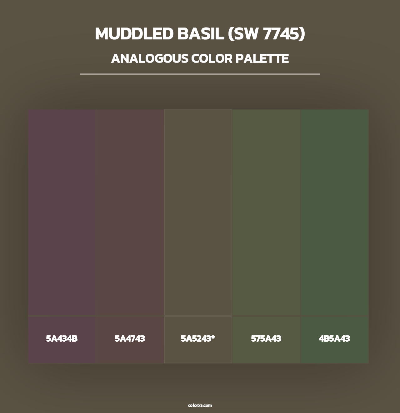 Muddled Basil (SW 7745) - Analogous Color Palette