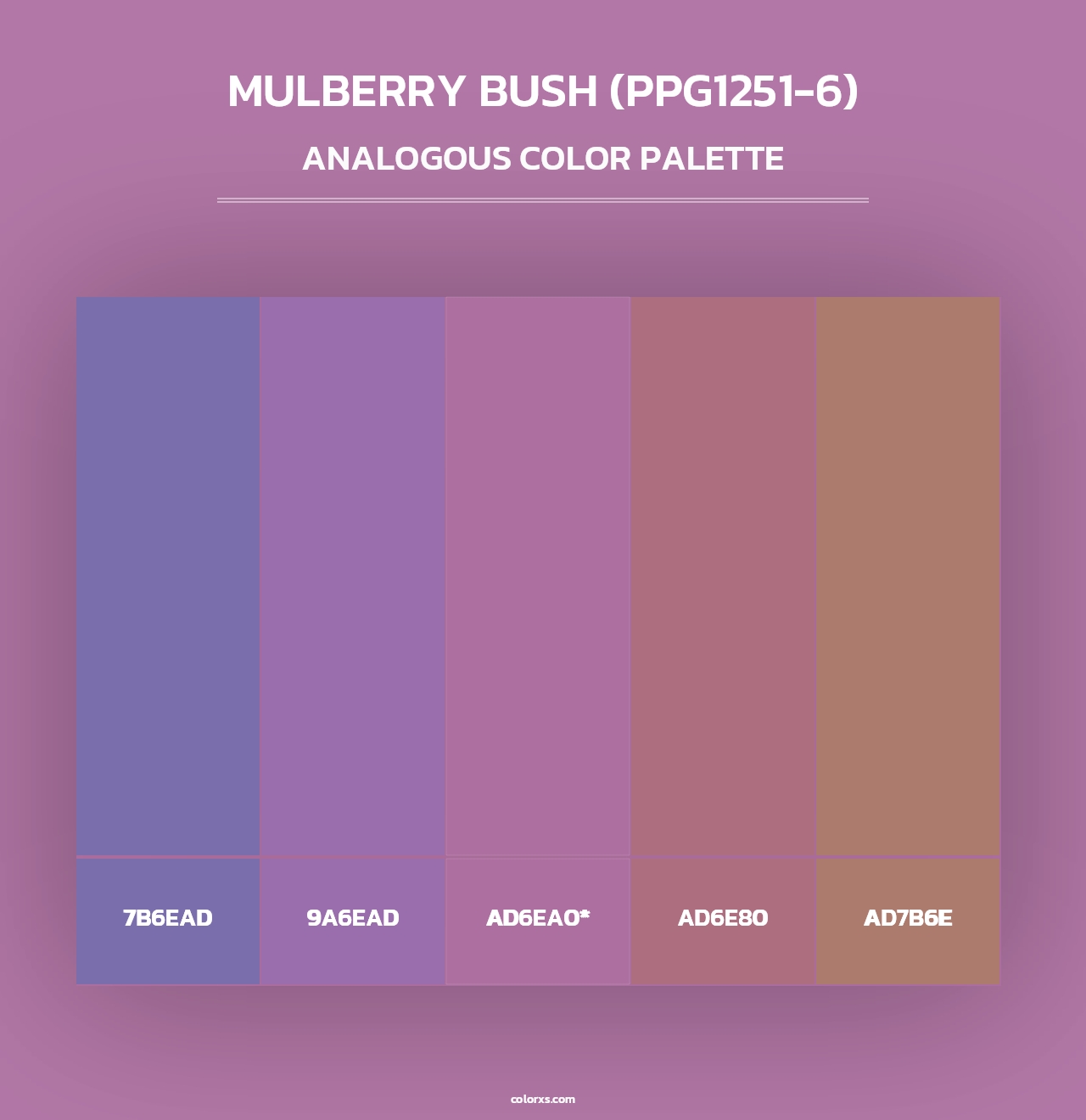 Mulberry Bush (PPG1251-6) - Analogous Color Palette