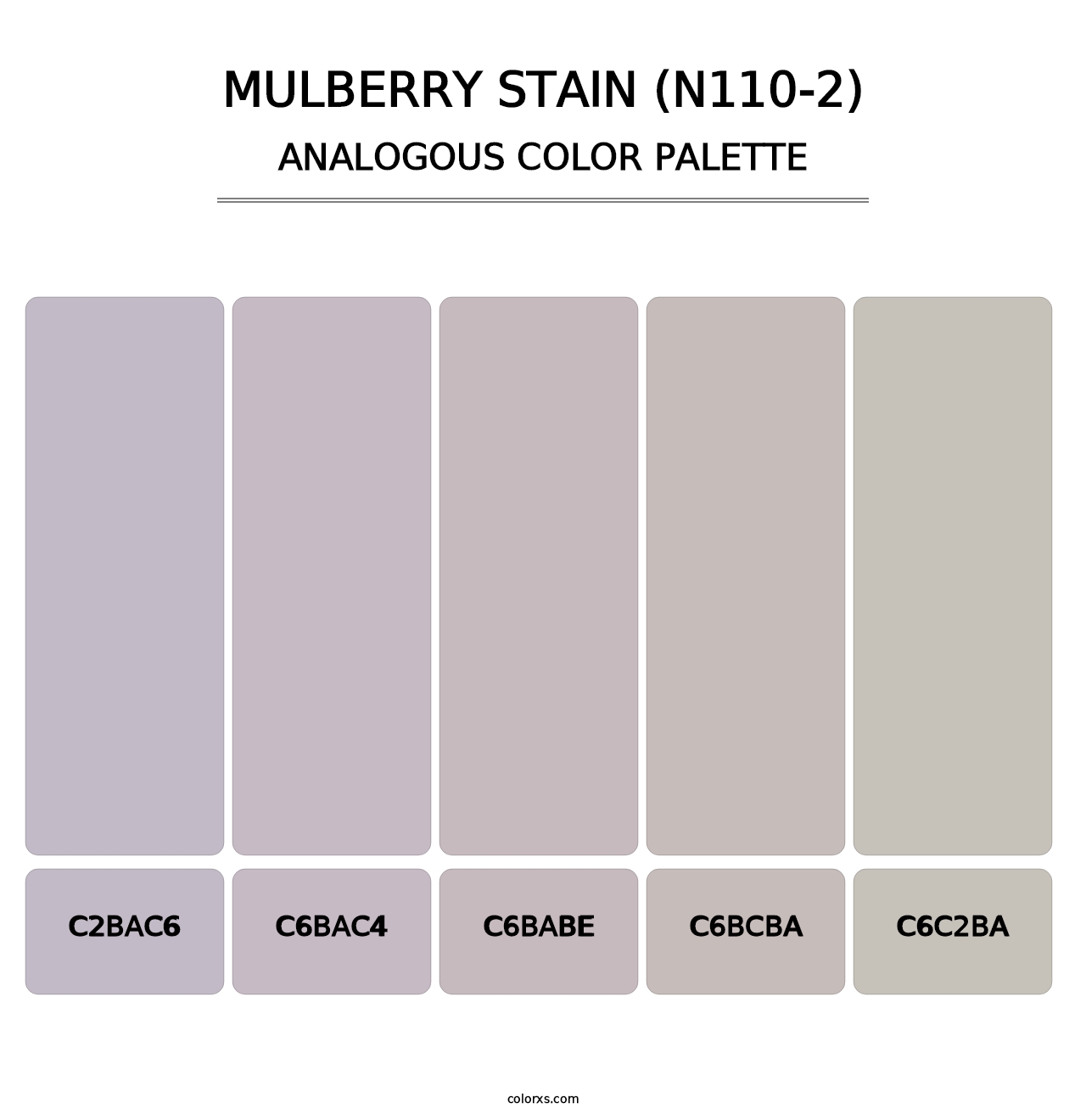 Mulberry Stain (N110-2) - Analogous Color Palette