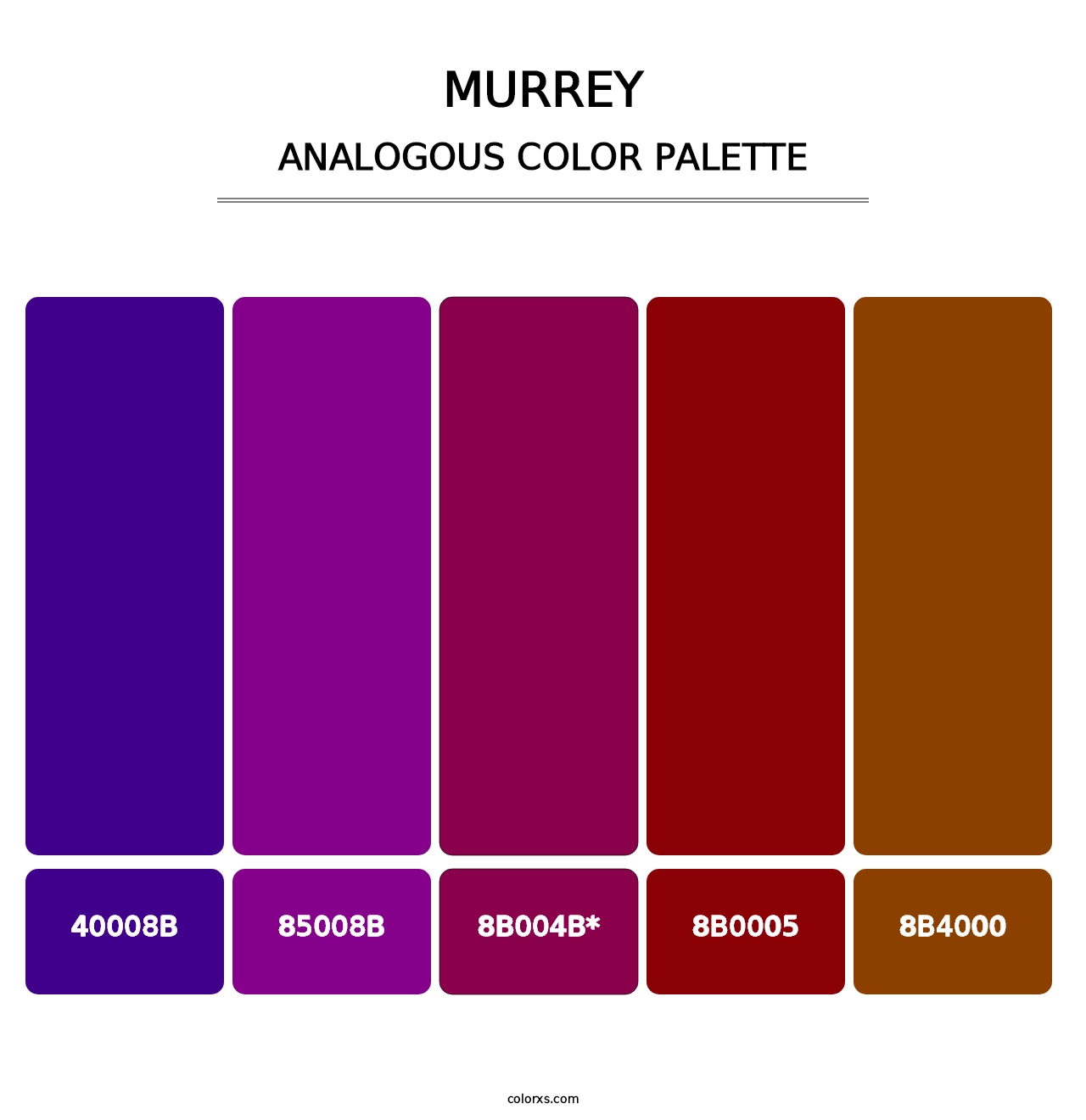 Murrey - Analogous Color Palette
