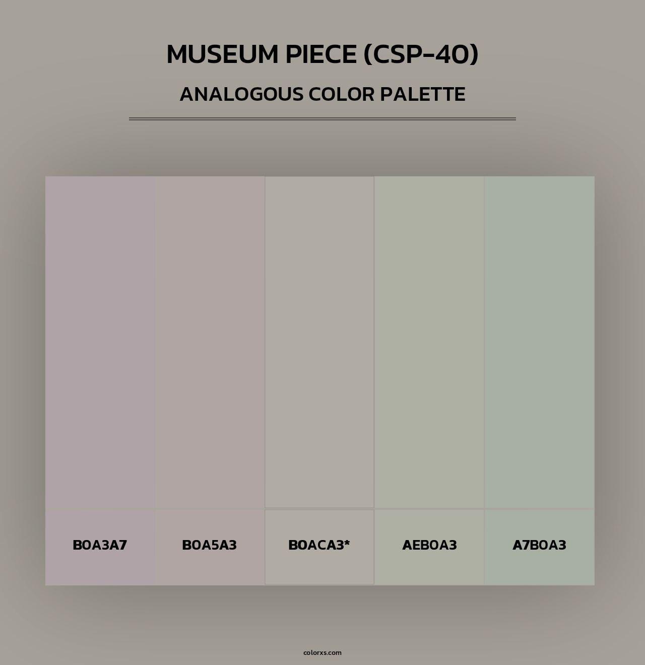 Museum Piece (CSP-40) - Analogous Color Palette
