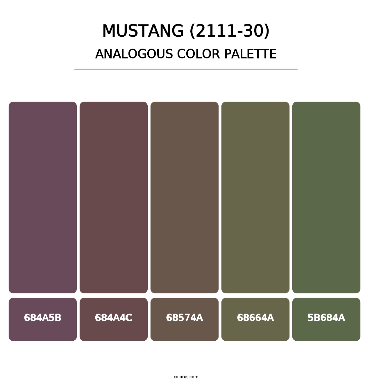 Mustang (2111-30) - Analogous Color Palette