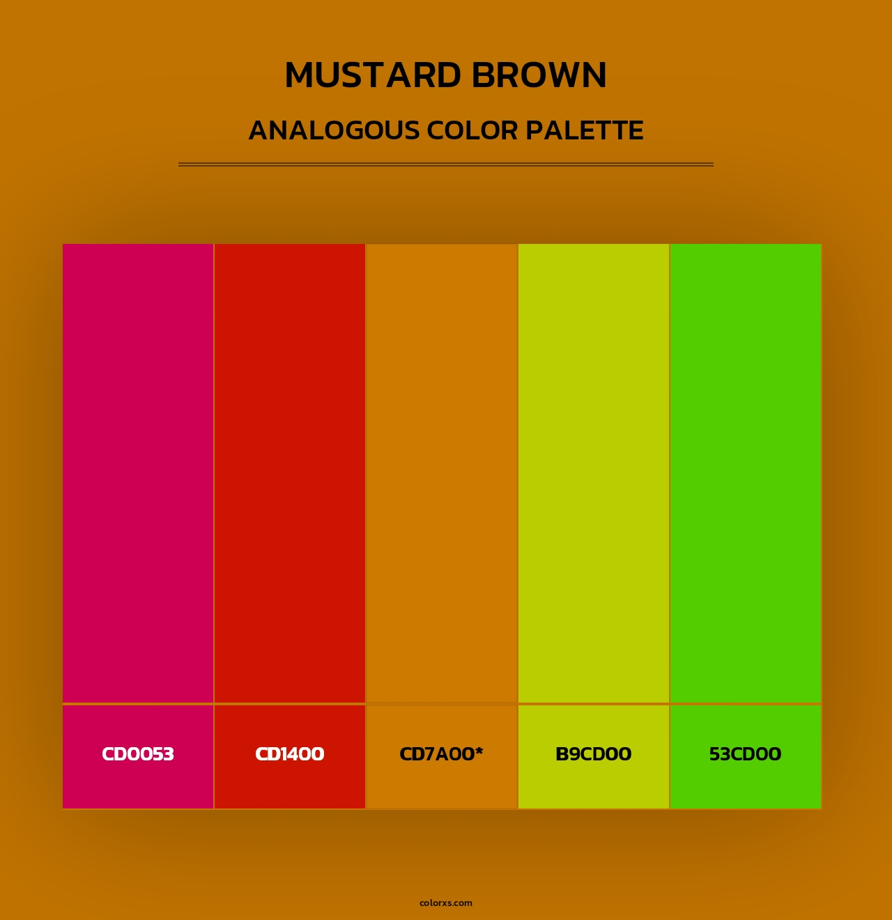 Mustard Brown - Analogous Color Palette