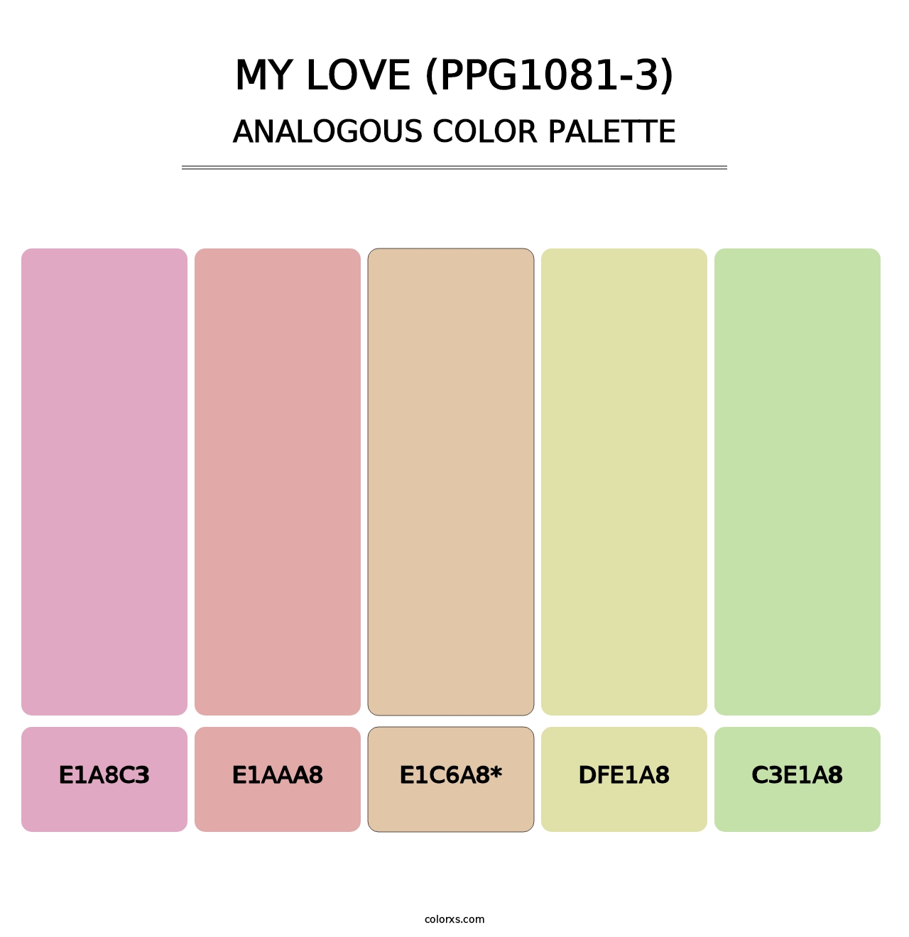 My Love (PPG1081-3) - Analogous Color Palette