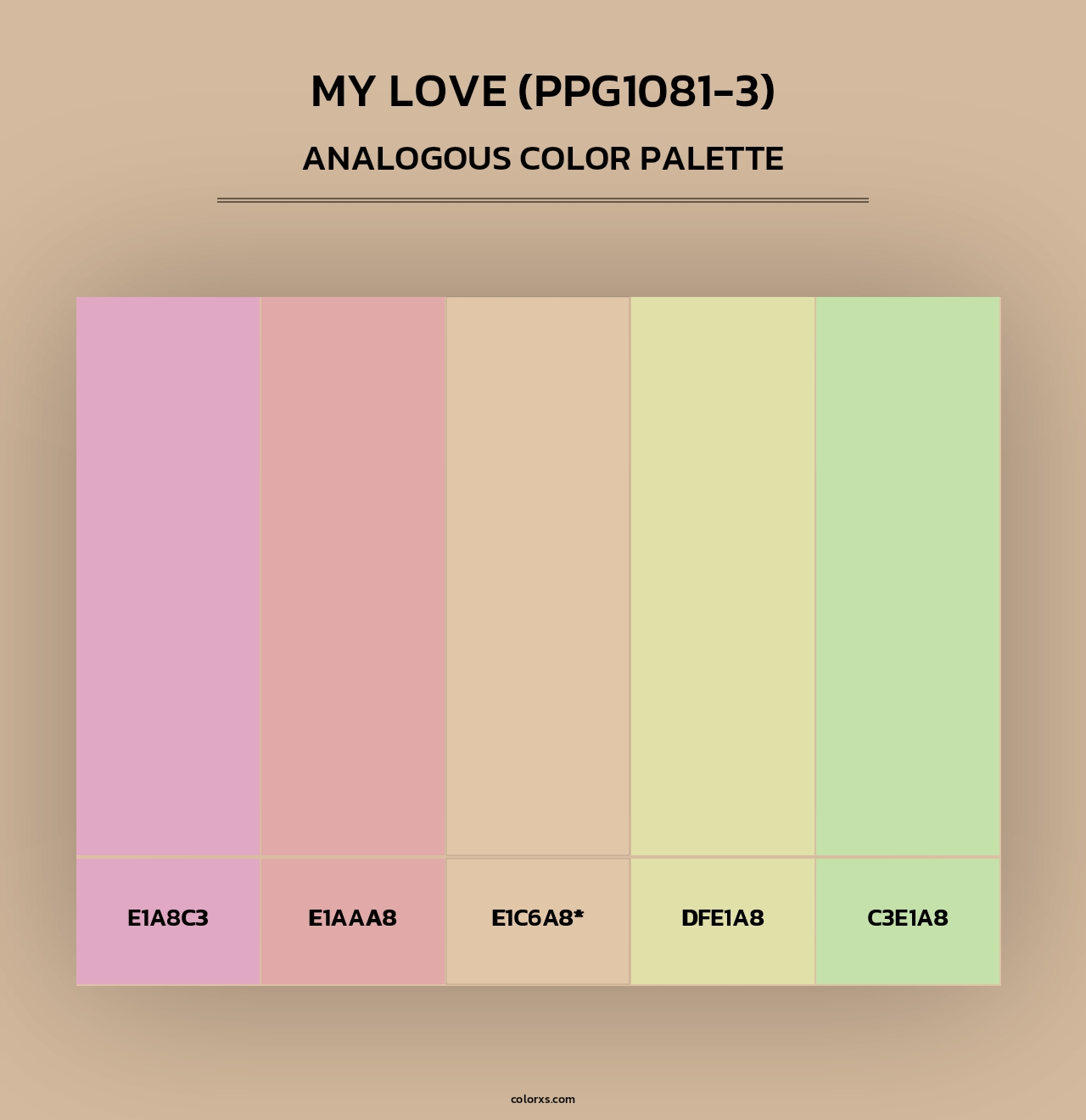 My Love (PPG1081-3) - Analogous Color Palette