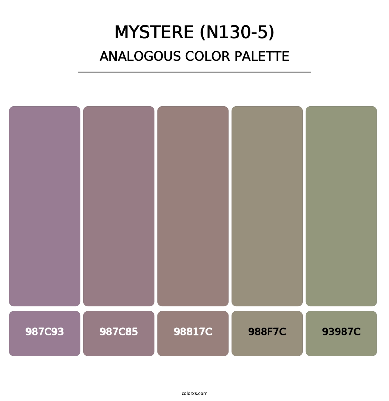 Mystere (N130-5) - Analogous Color Palette