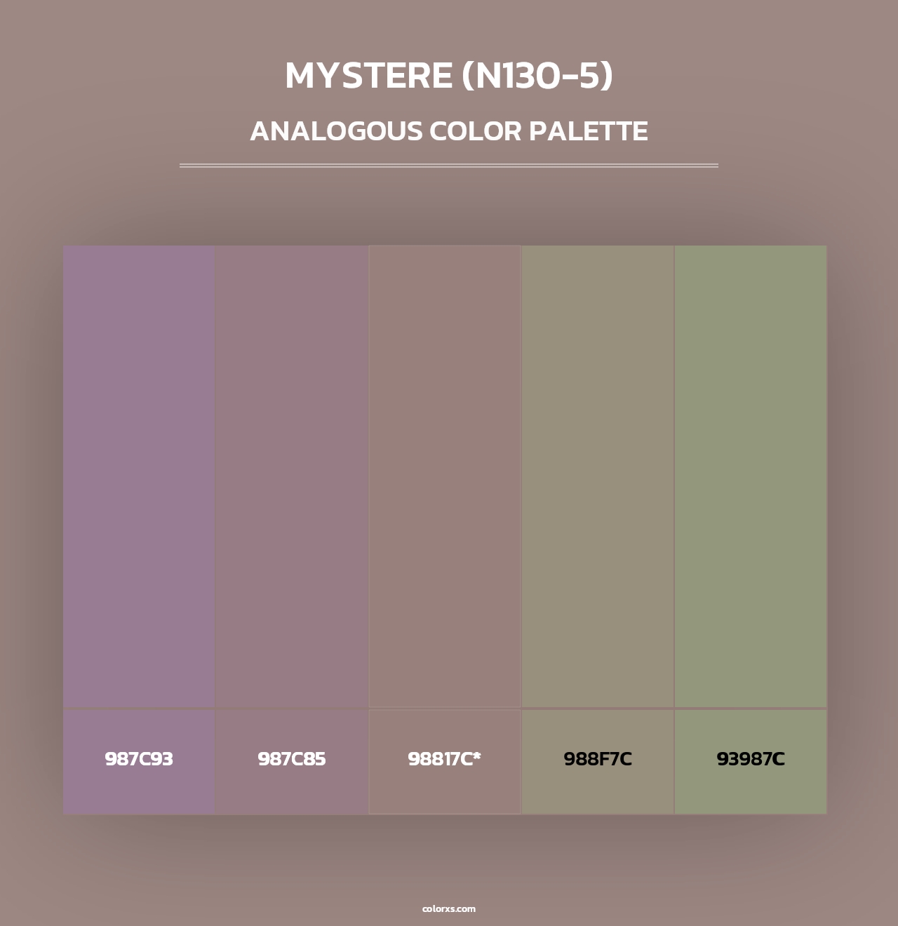 Mystere (N130-5) - Analogous Color Palette