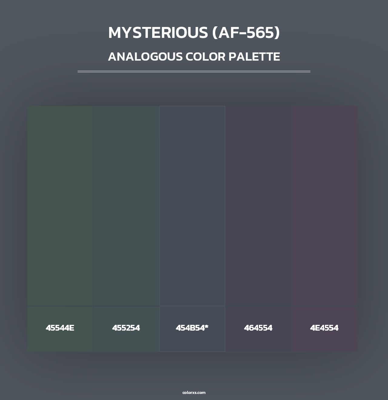 Mysterious (AF-565) - Analogous Color Palette