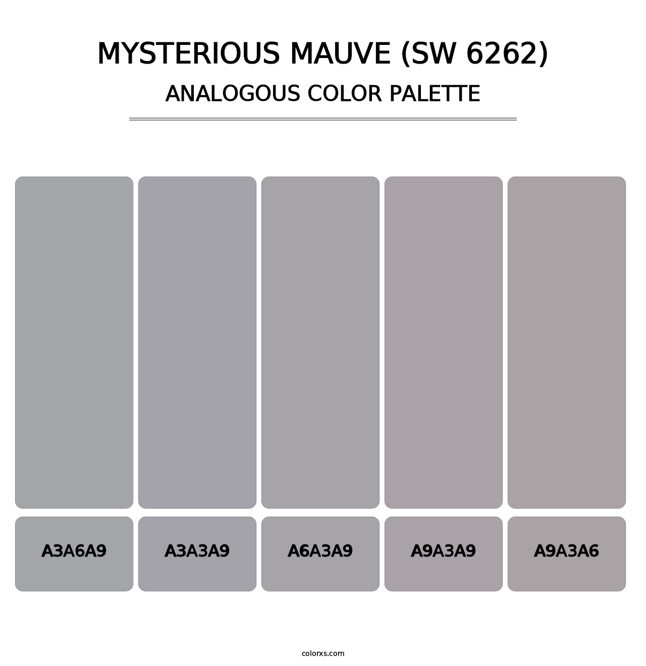 Mysterious Mauve (SW 6262) - Analogous Color Palette