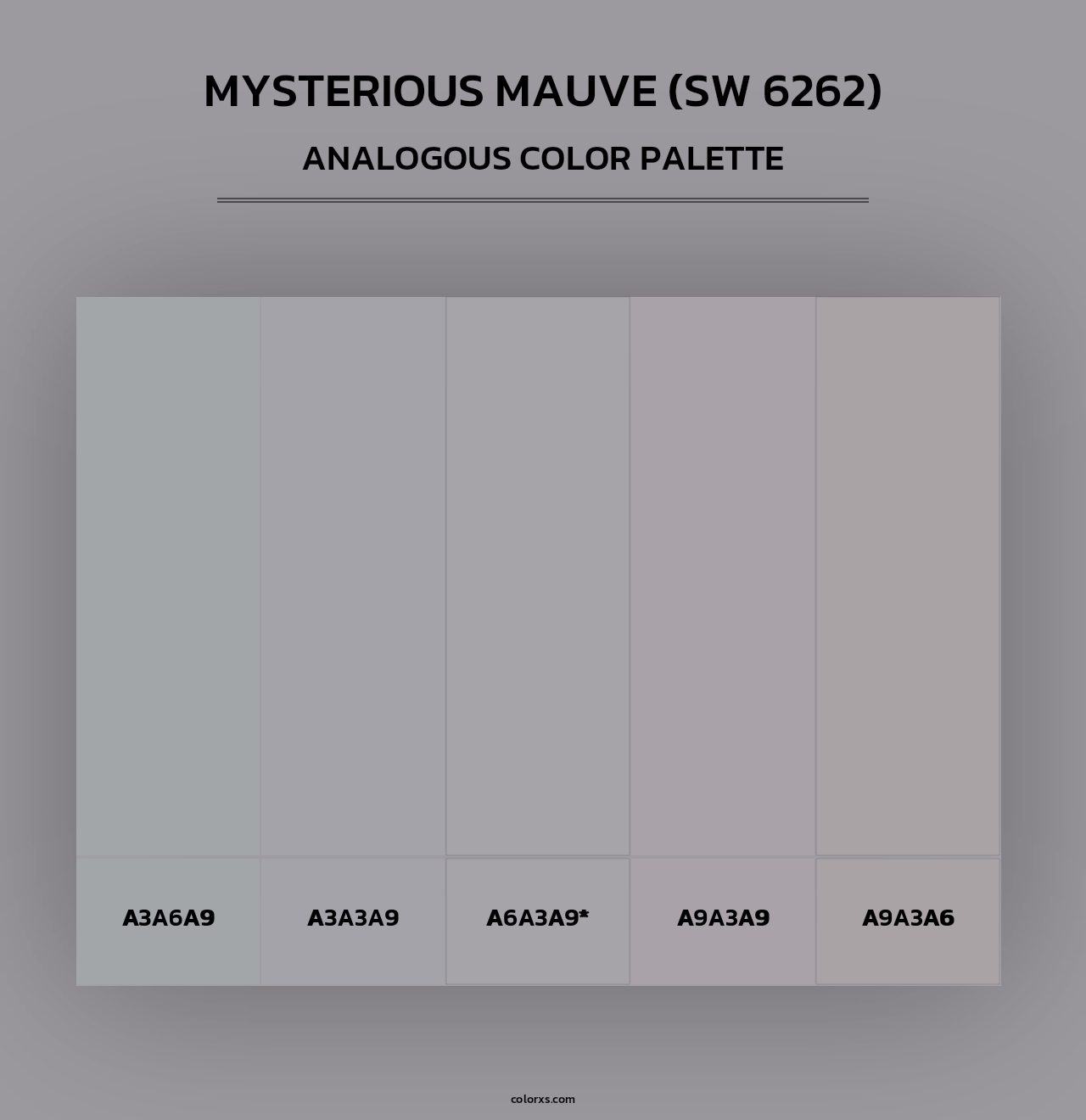 Mysterious Mauve (SW 6262) - Analogous Color Palette