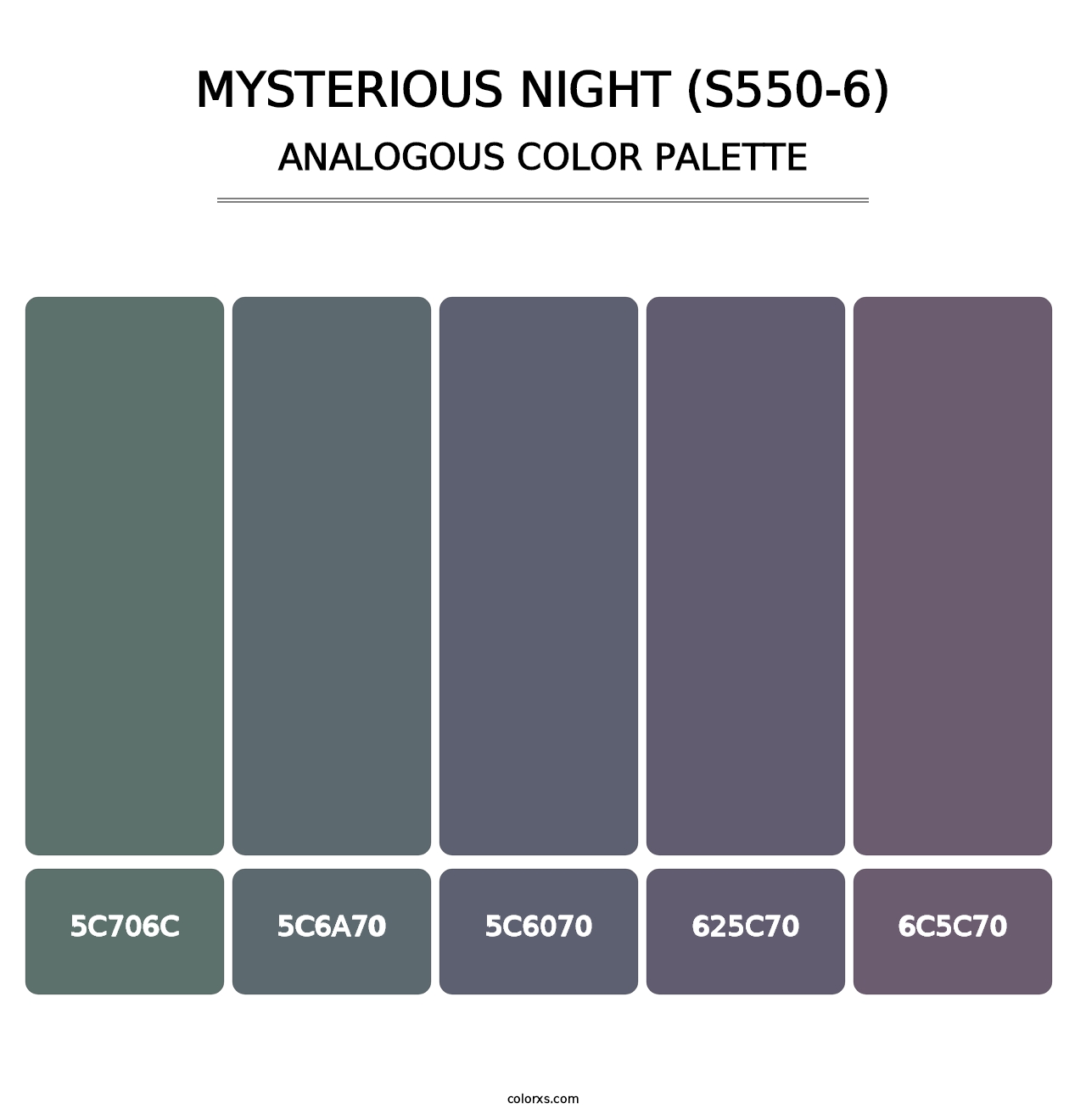 Mysterious Night (S550-6) - Analogous Color Palette
