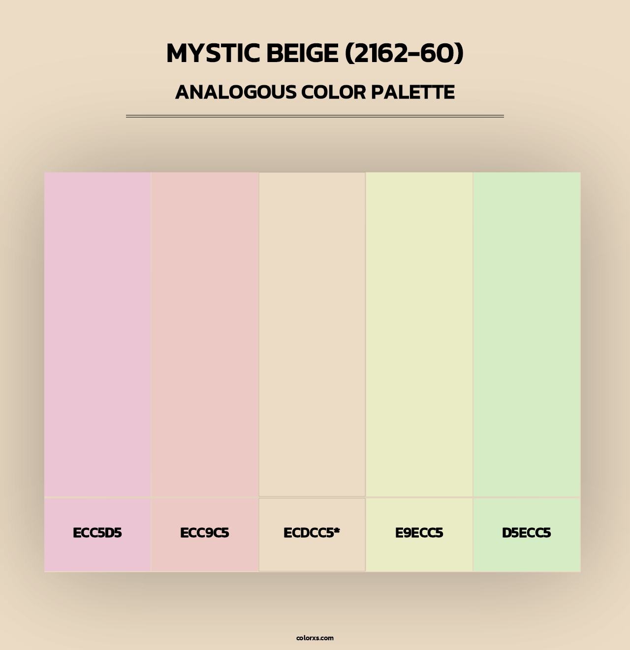 Mystic Beige (2162-60) - Analogous Color Palette