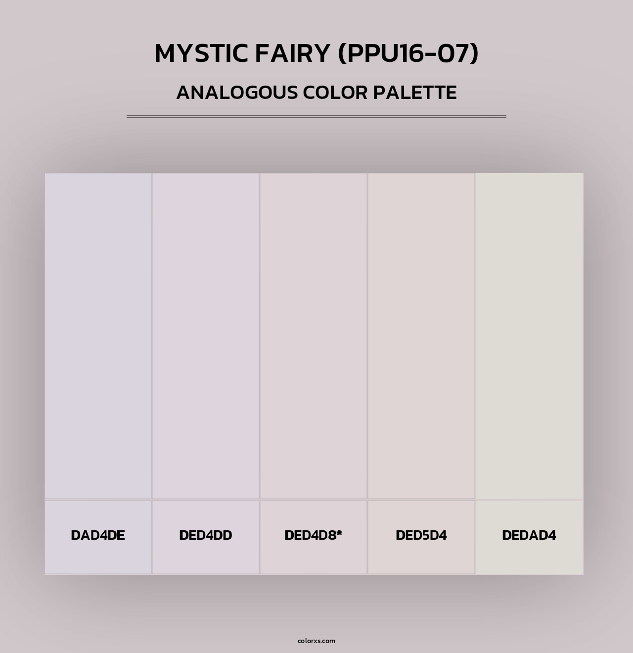 Mystic Fairy (PPU16-07) - Analogous Color Palette