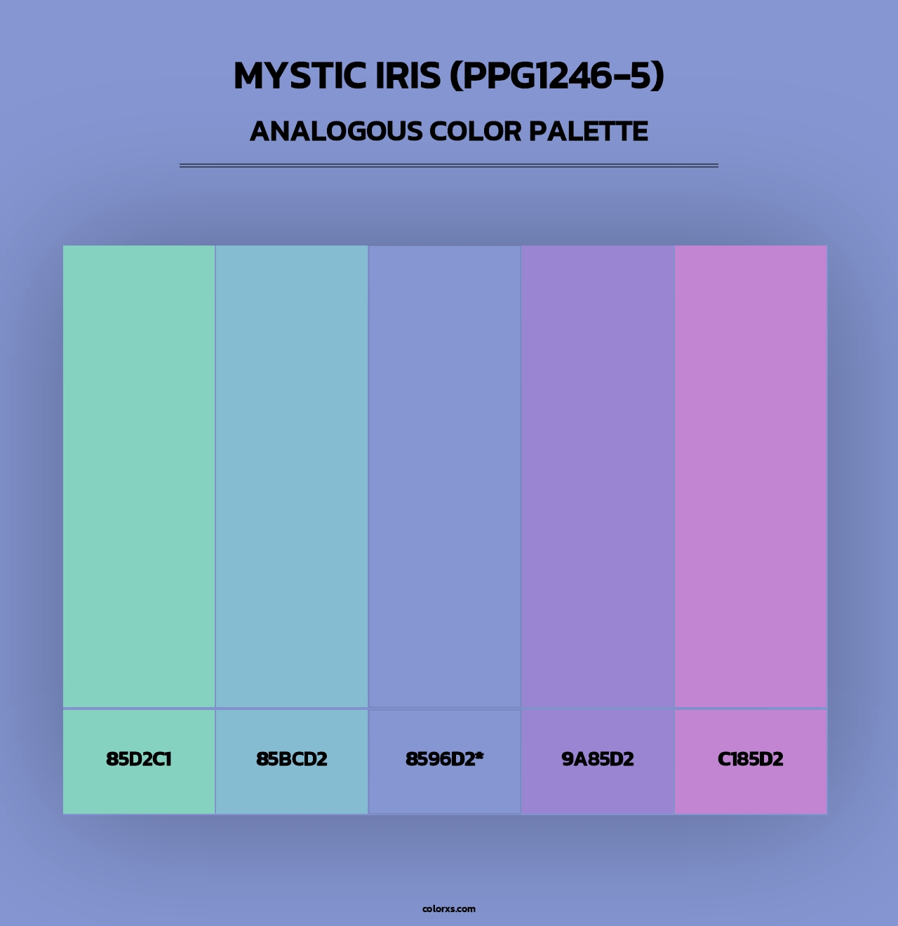Mystic Iris (PPG1246-5) - Analogous Color Palette