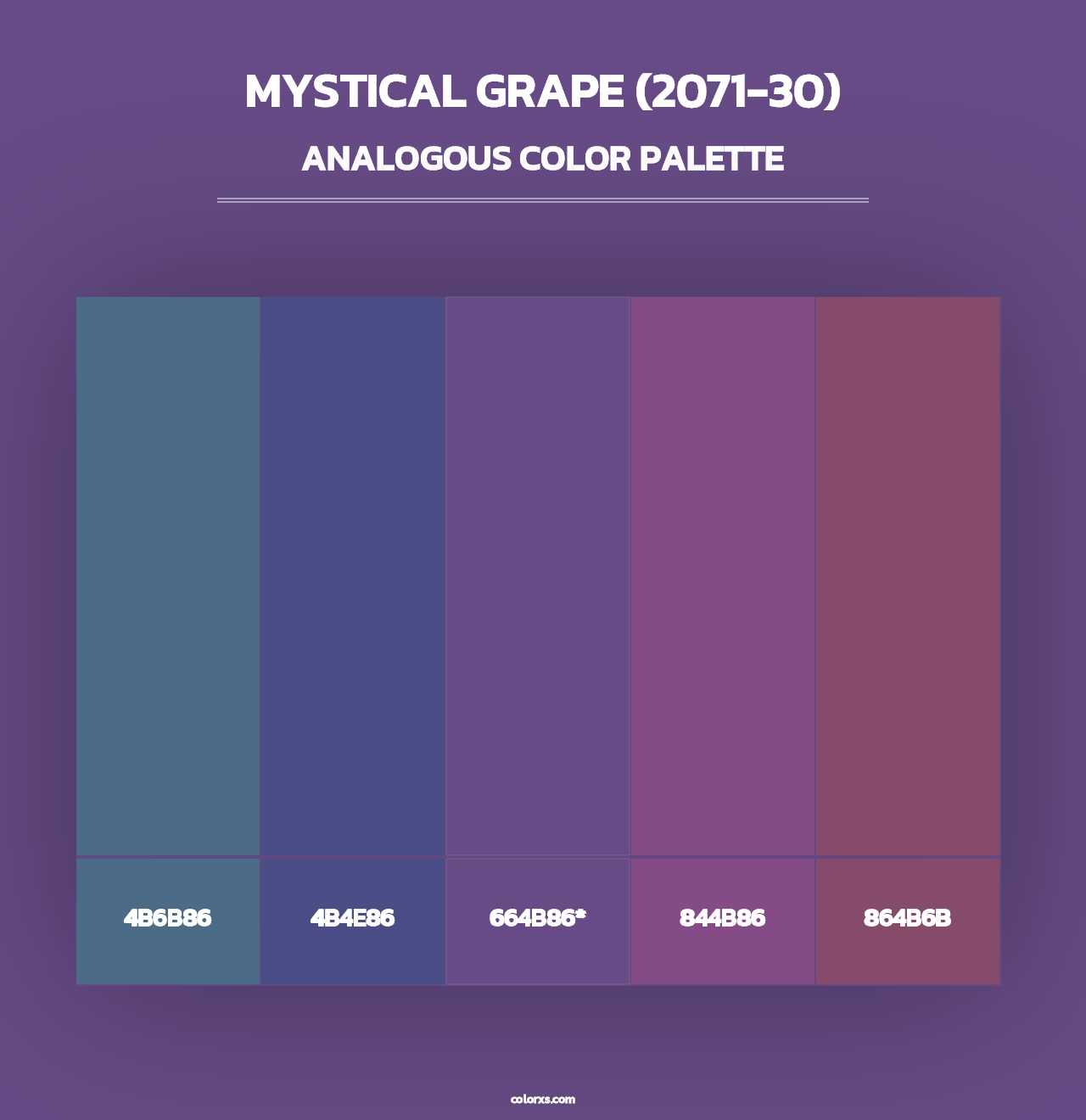 Mystical Grape (2071-30) - Analogous Color Palette