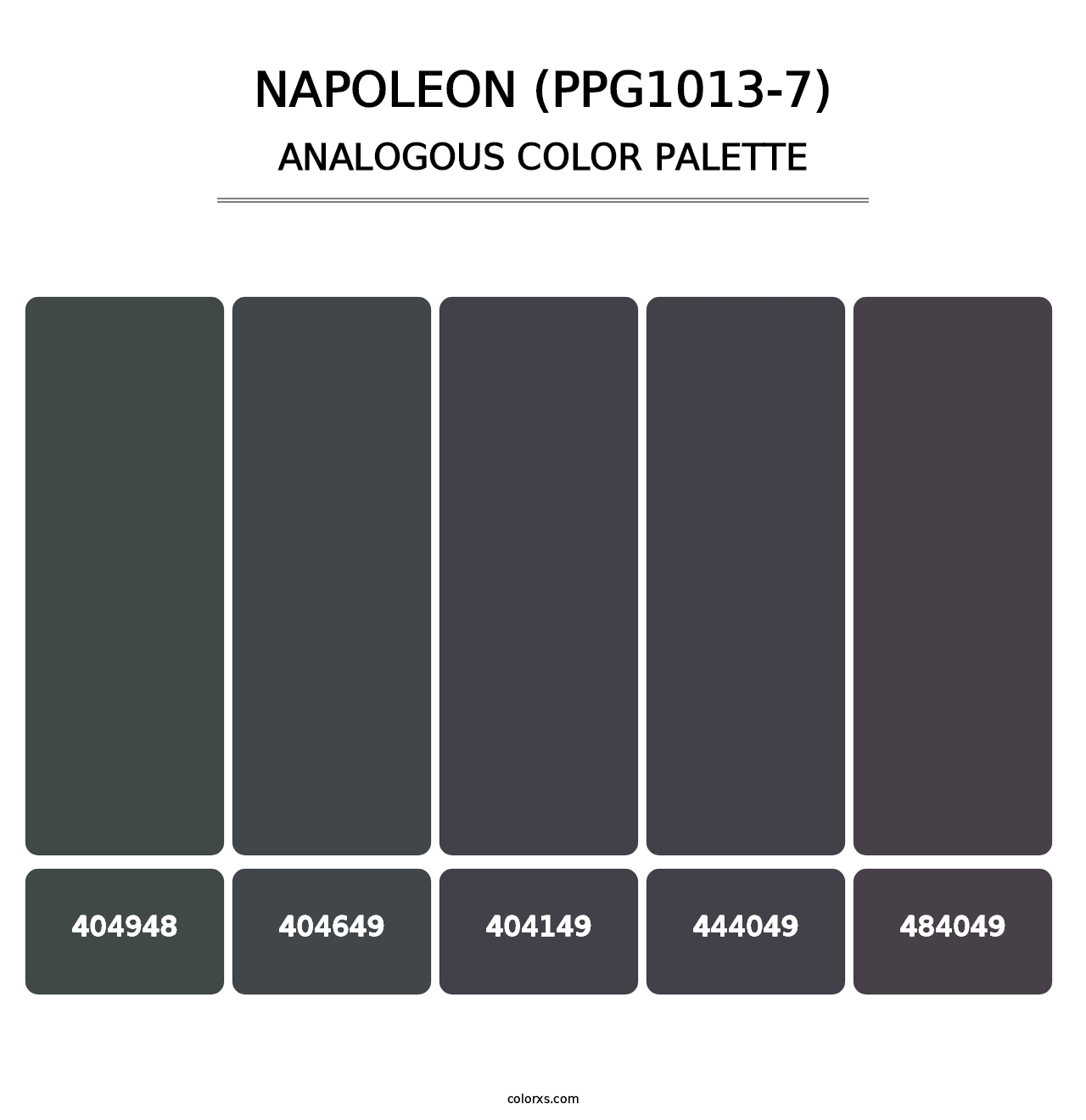 Napoleon (PPG1013-7) - Analogous Color Palette