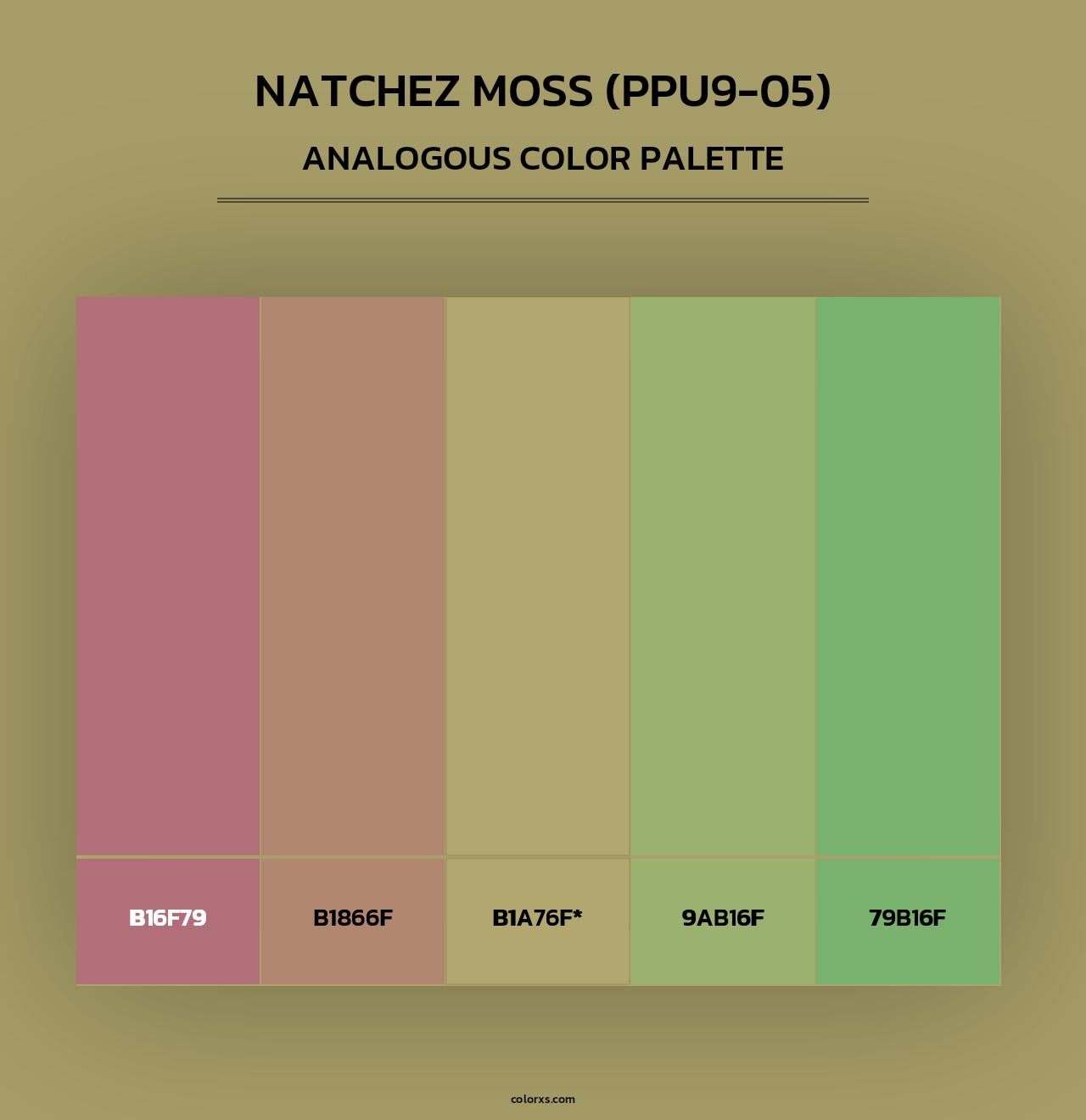 Natchez Moss (PPU9-05) - Analogous Color Palette