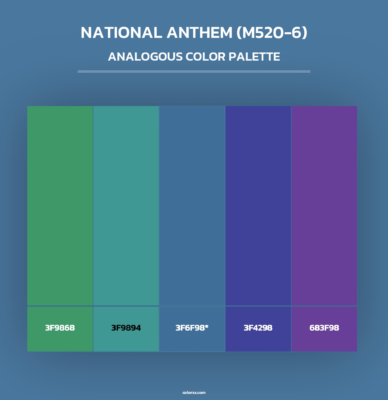 National Anthem (M520-6) - Analogous Color Palette