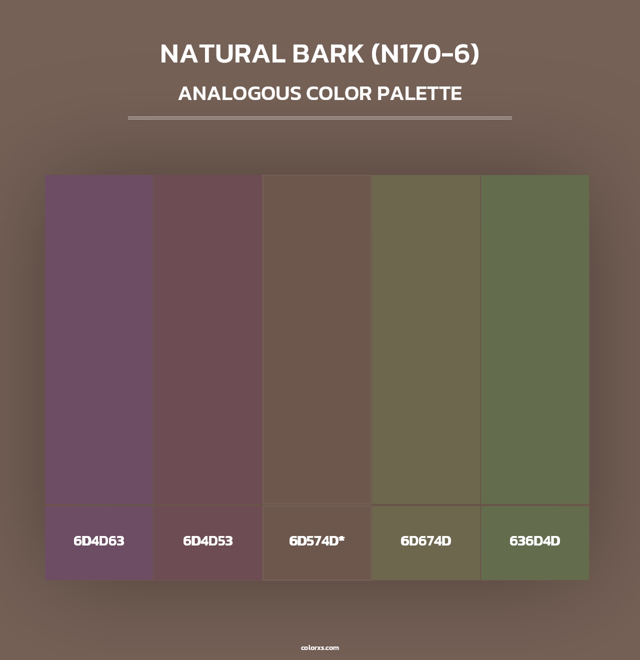 Natural Bark (N170-6) - Analogous Color Palette