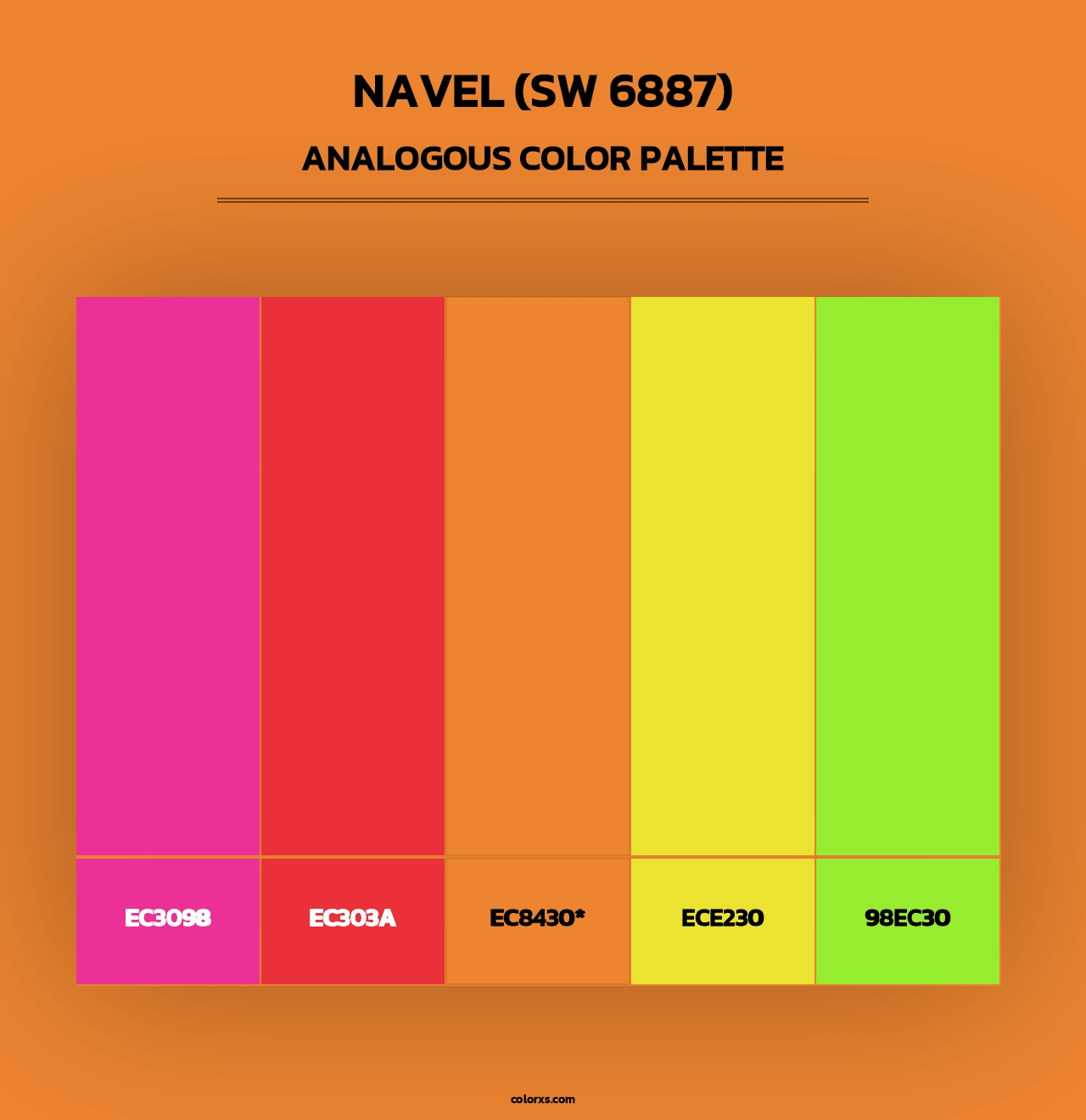 Navel (SW 6887) - Analogous Color Palette