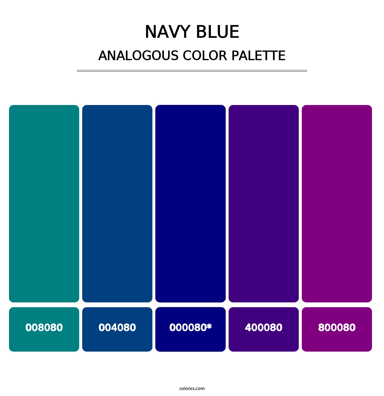 Navy Blue - Analogous Color Palette