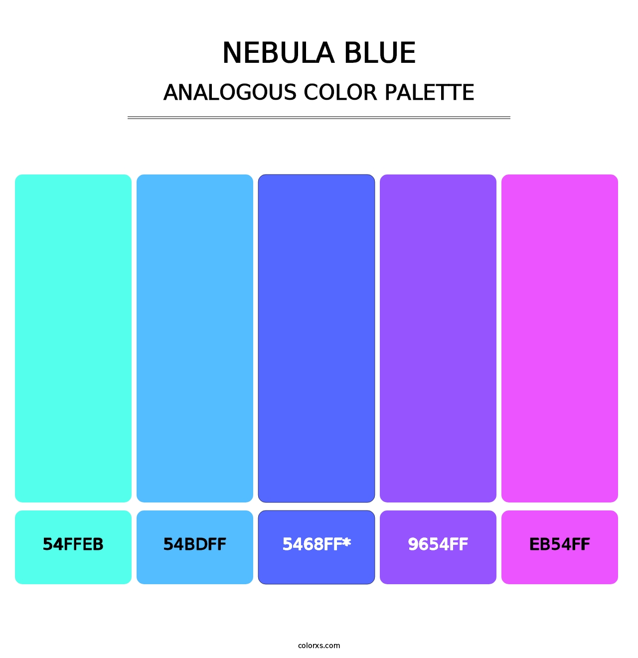 Nebula Blue - Analogous Color Palette