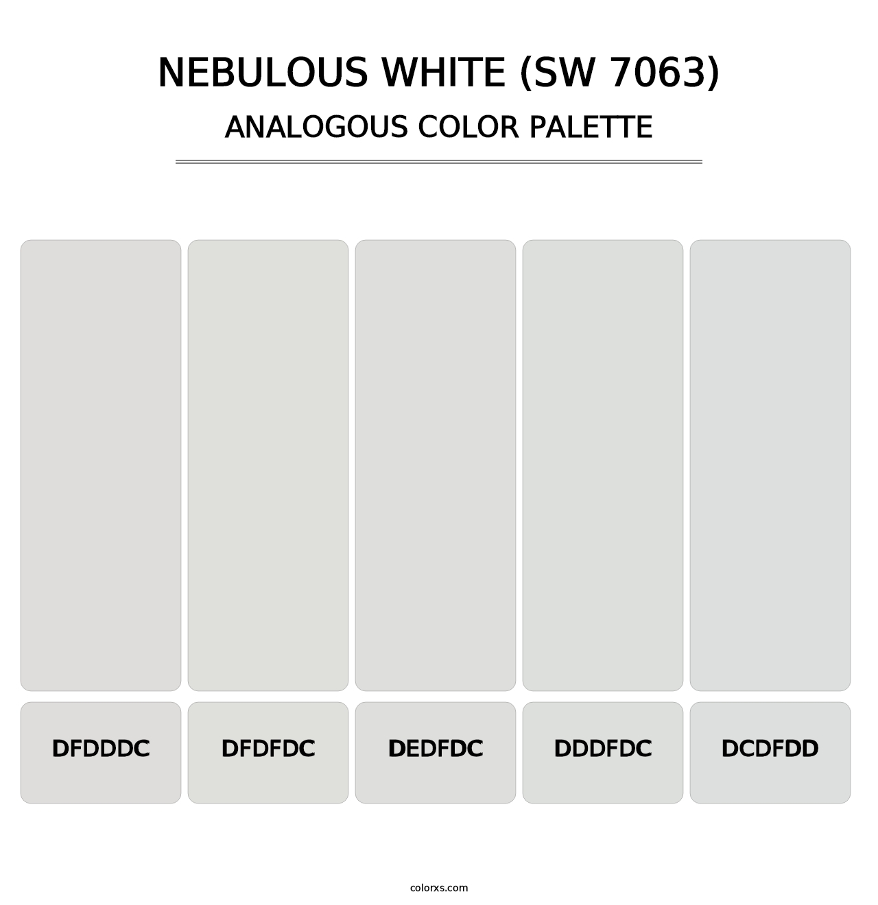 Nebulous White (SW 7063) - Analogous Color Palette
