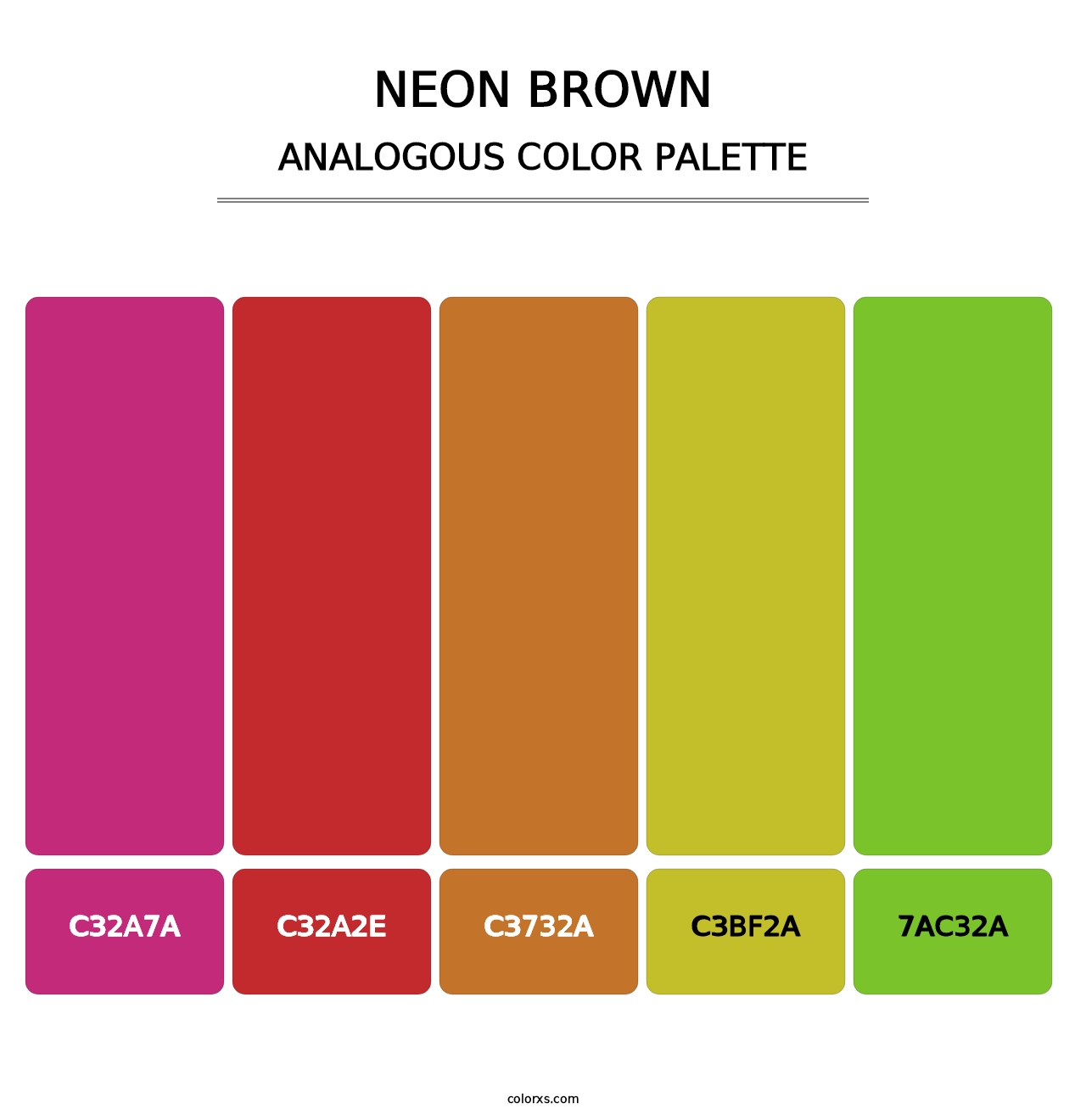 Neon Brown - Analogous Color Palette