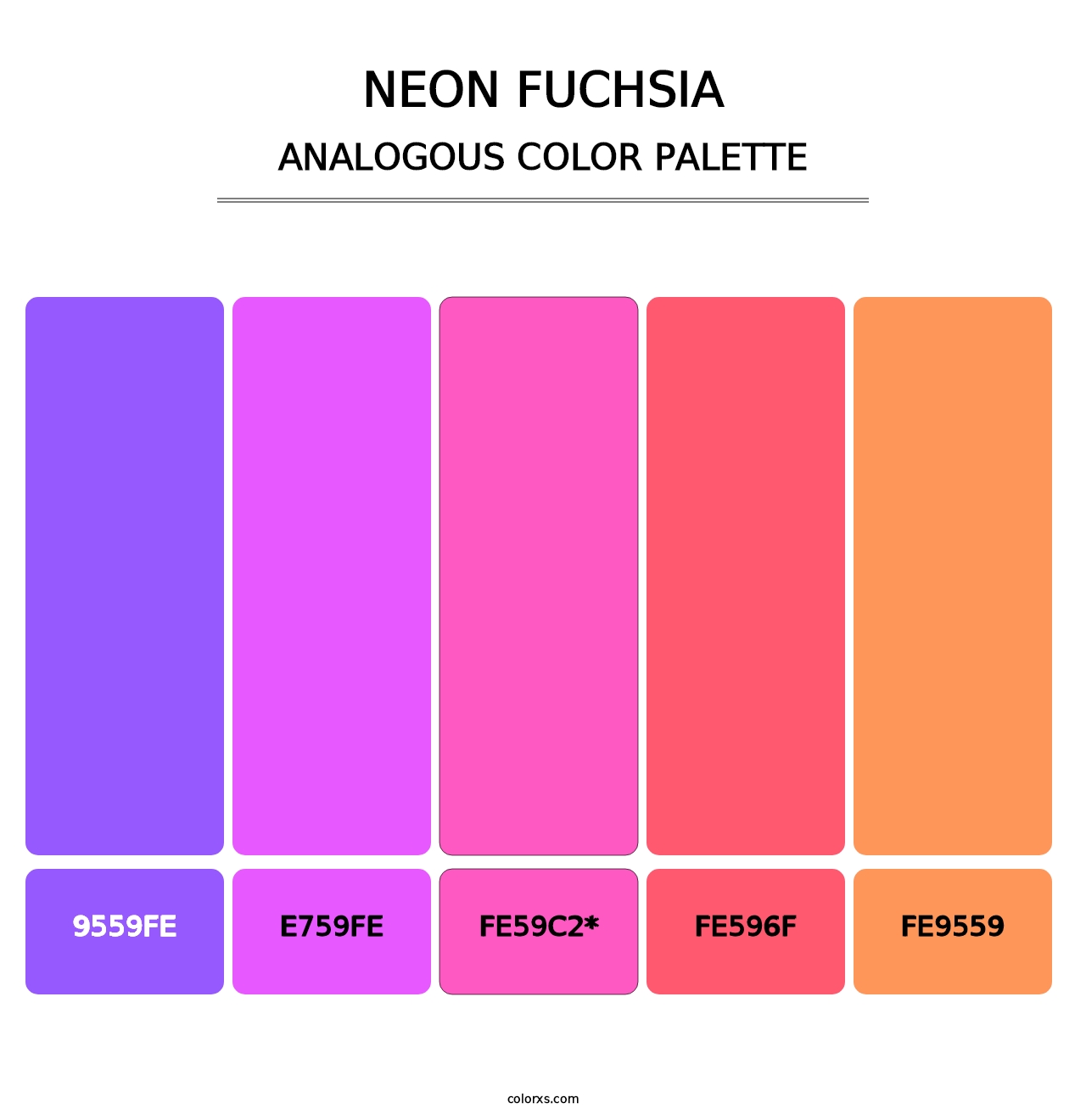 Neon Fuchsia - Analogous Color Palette