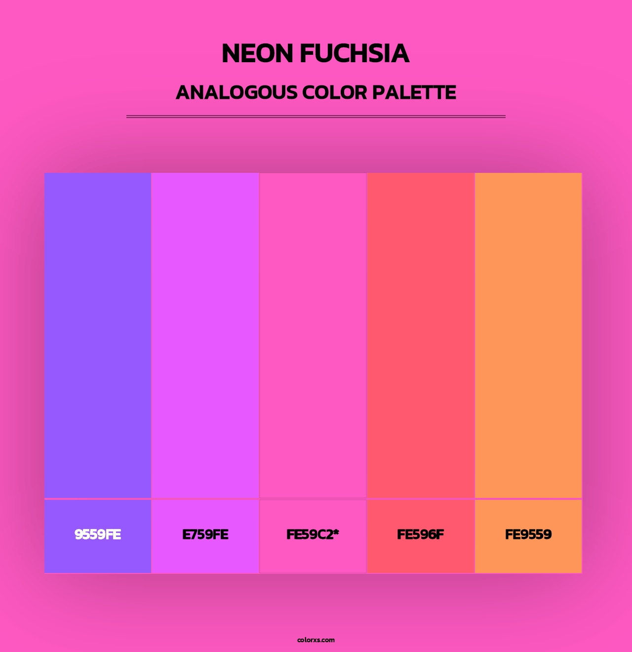Neon Fuchsia - Analogous Color Palette