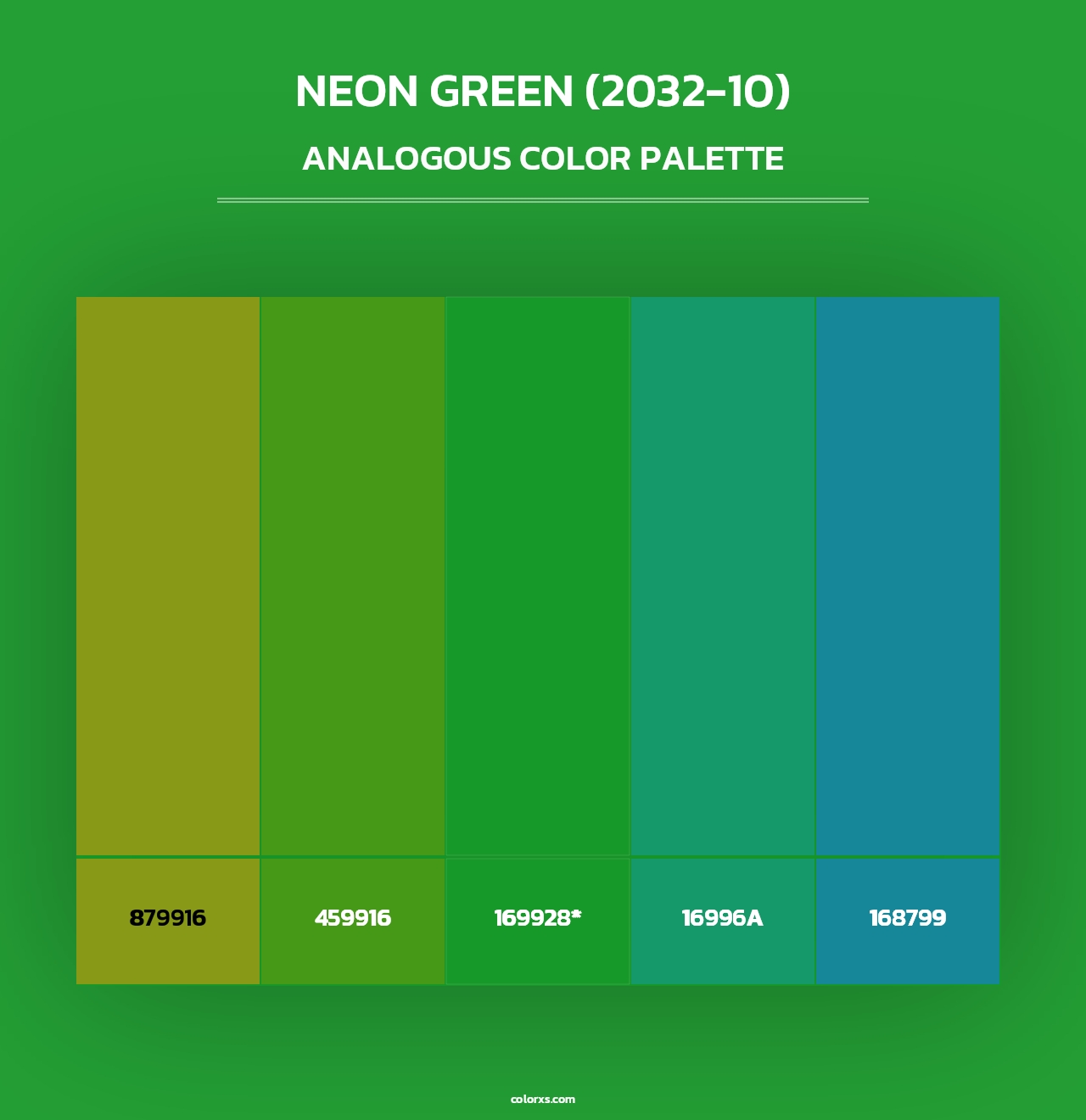 Neon Green (2032-10) - Analogous Color Palette