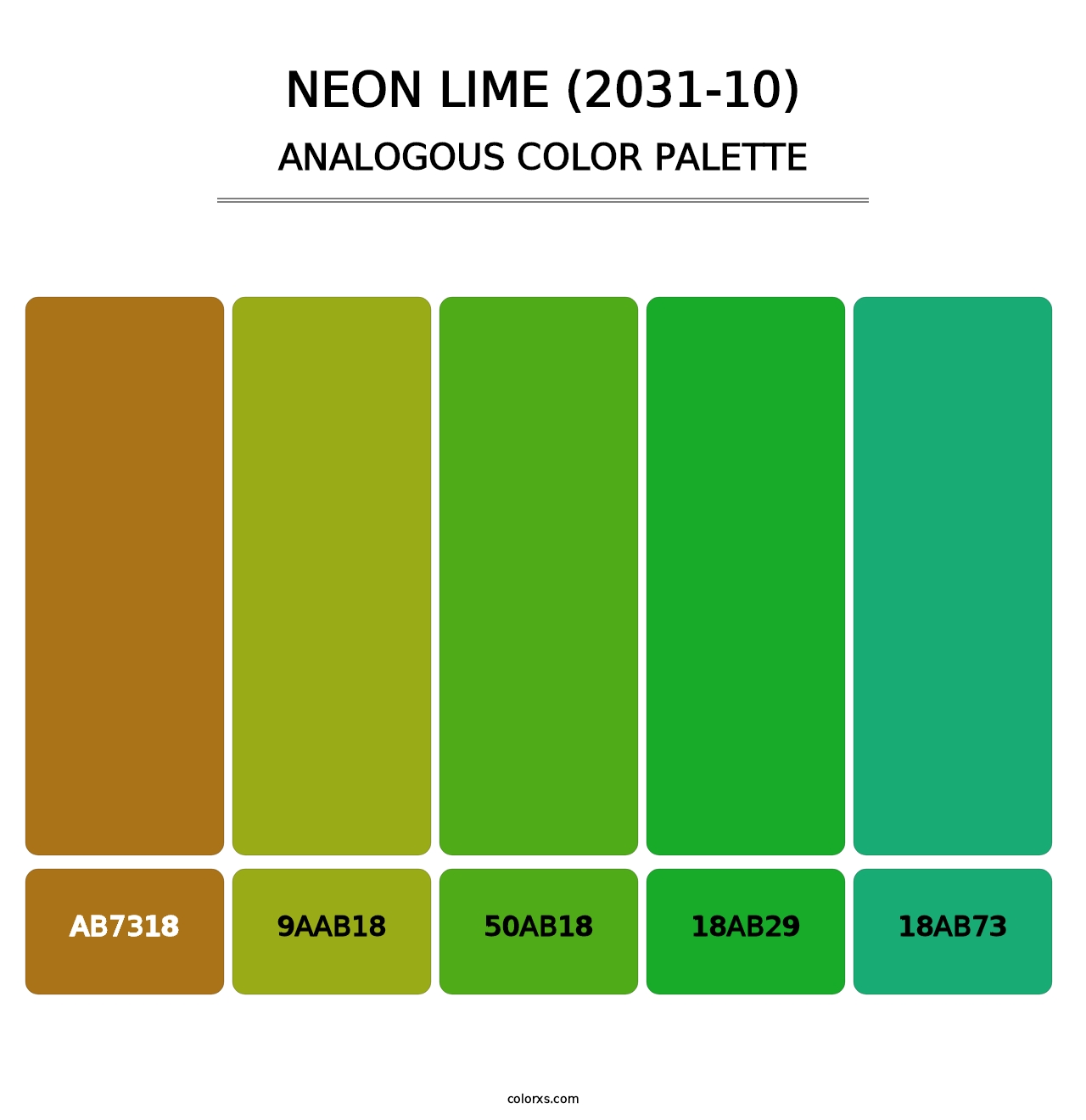 Neon Lime (2031-10) - Analogous Color Palette