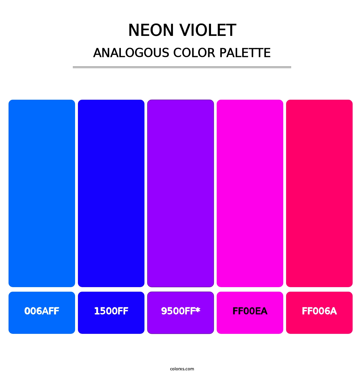 Neon Violet - Analogous Color Palette