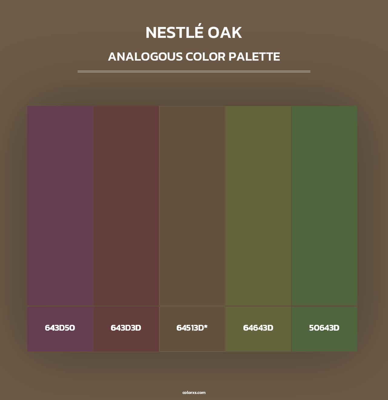 Nestlé Oak - Analogous Color Palette