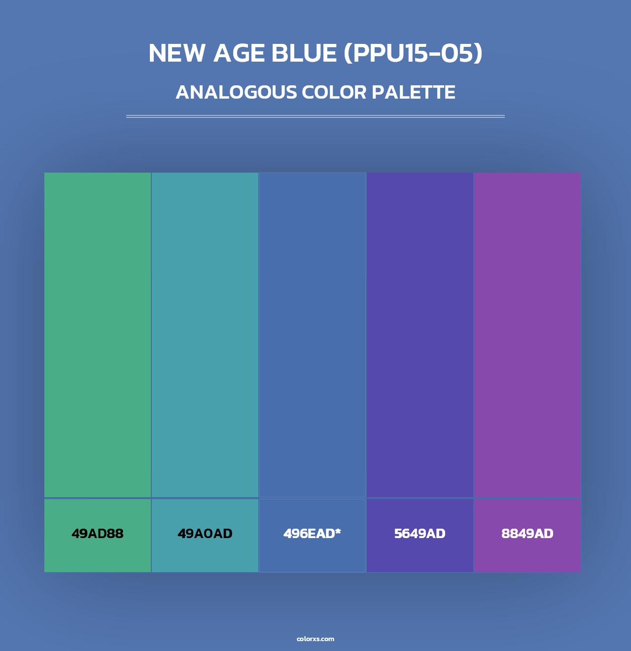 New Age Blue (PPU15-05) - Analogous Color Palette