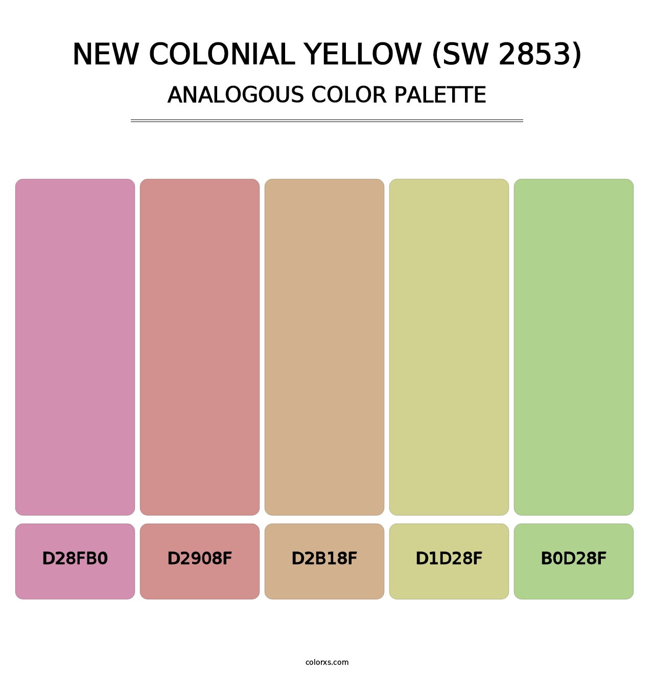 New Colonial Yellow (SW 2853) - Analogous Color Palette