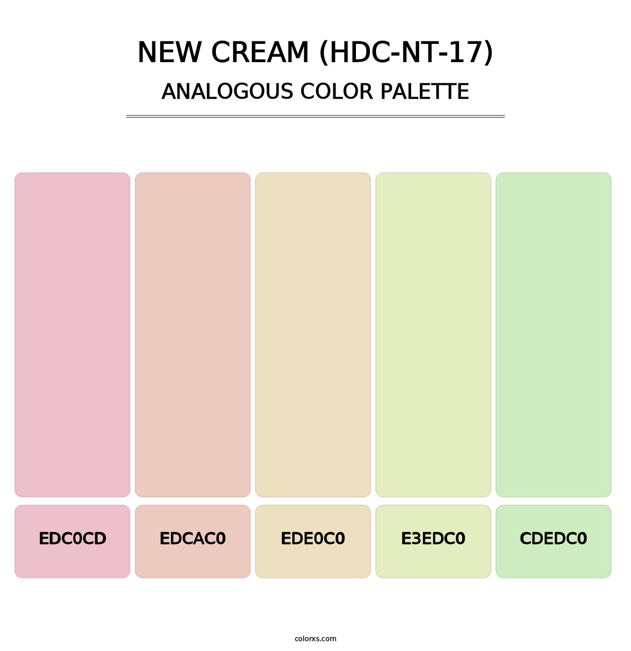 New Cream (HDC-NT-17) - Analogous Color Palette