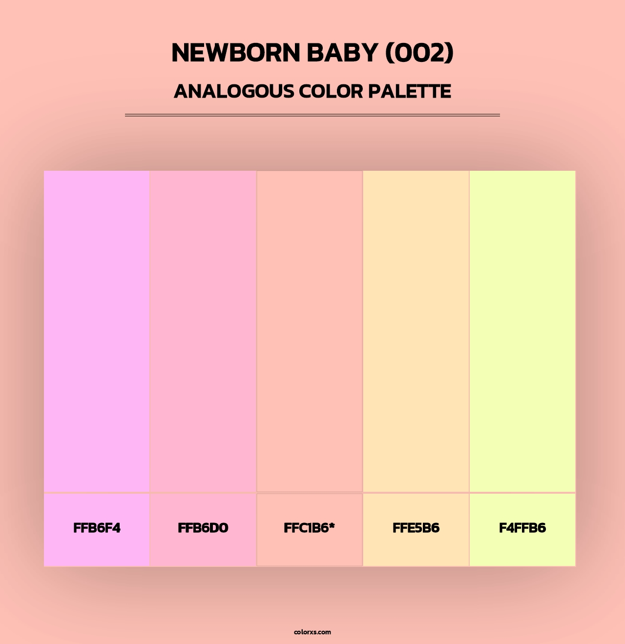 Newborn Baby (002) - Analogous Color Palette