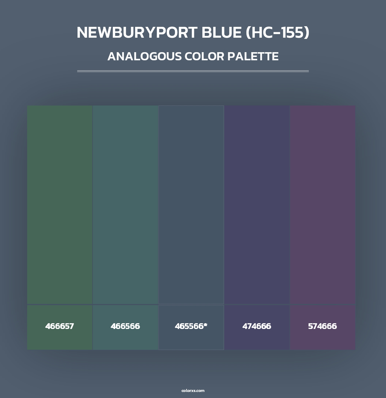 Newburyport Blue (HC-155) - Analogous Color Palette