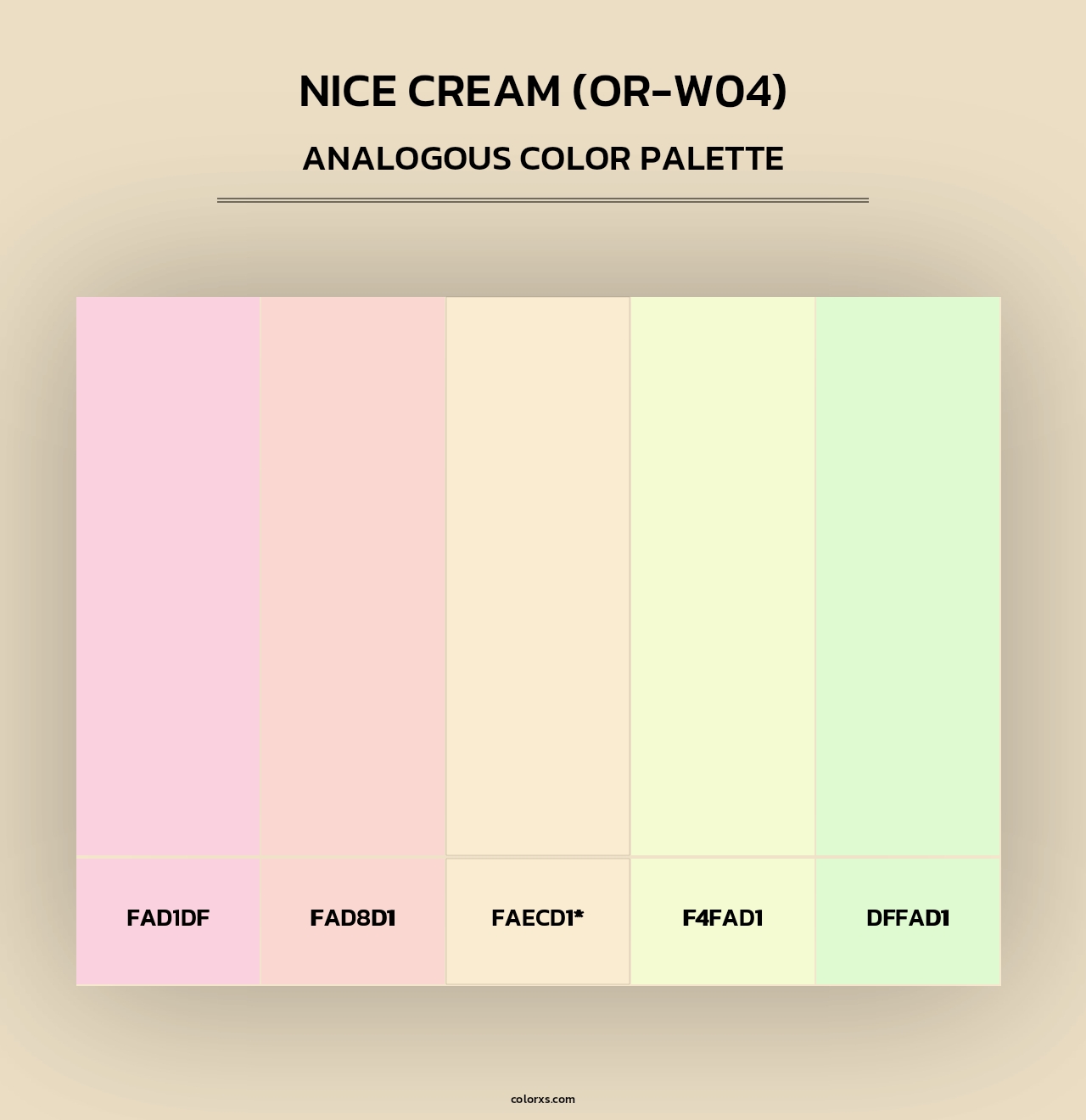 Nice Cream (OR-W04) - Analogous Color Palette