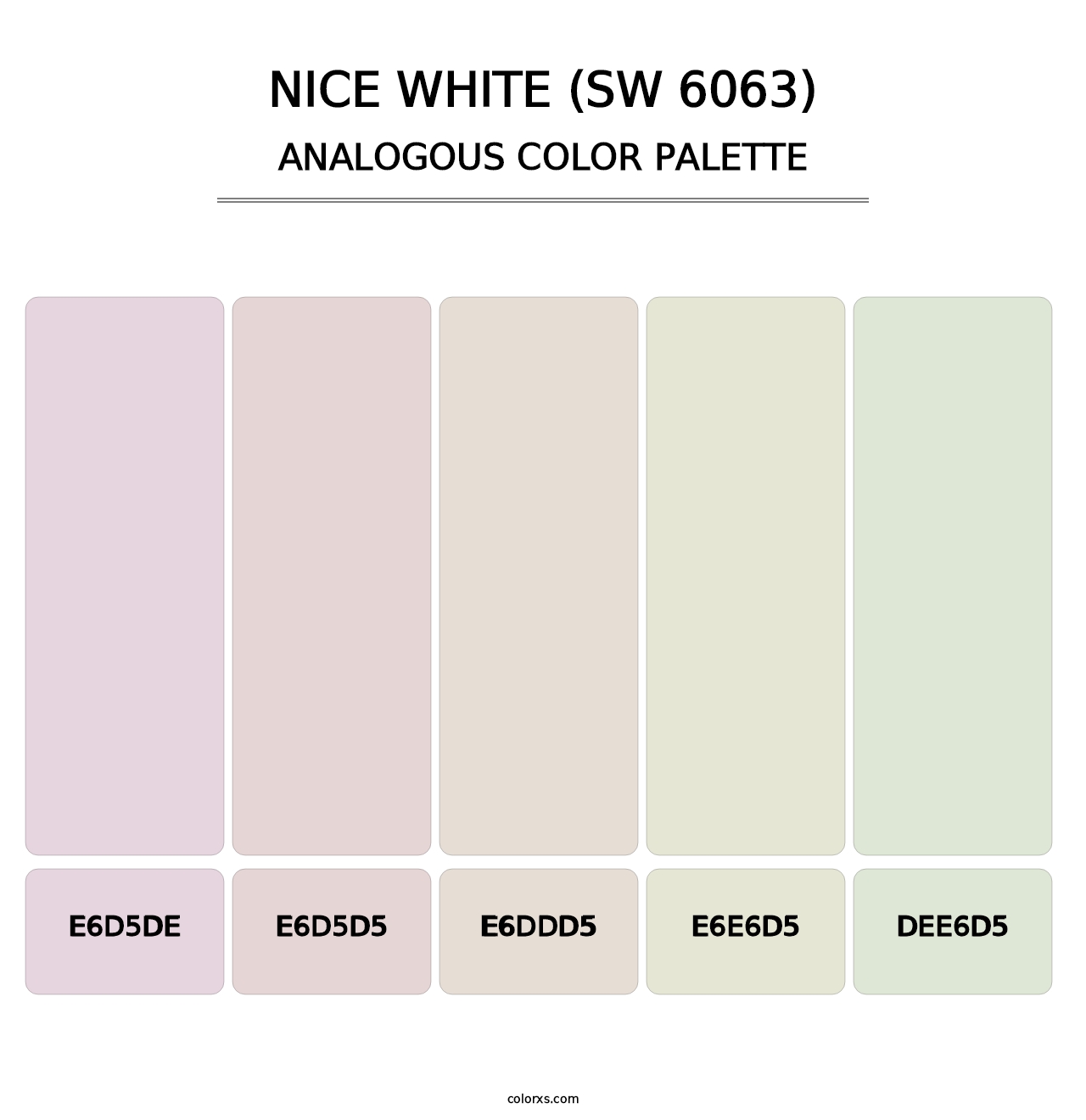 Nice White (SW 6063) - Analogous Color Palette