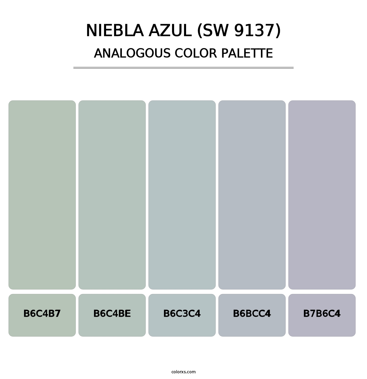 Niebla Azul (SW 9137) - Analogous Color Palette
