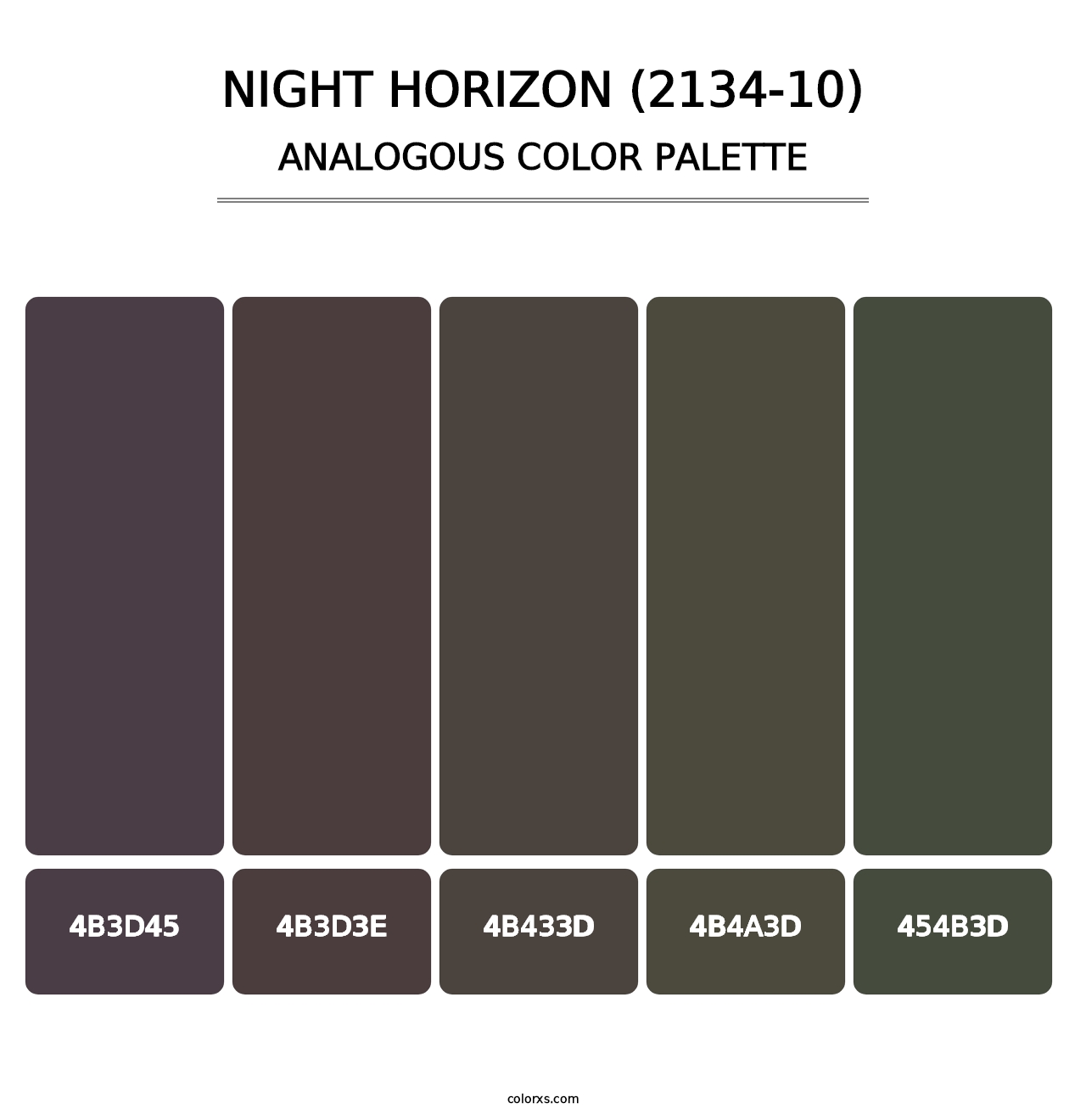 Night Horizon (2134-10) - Analogous Color Palette