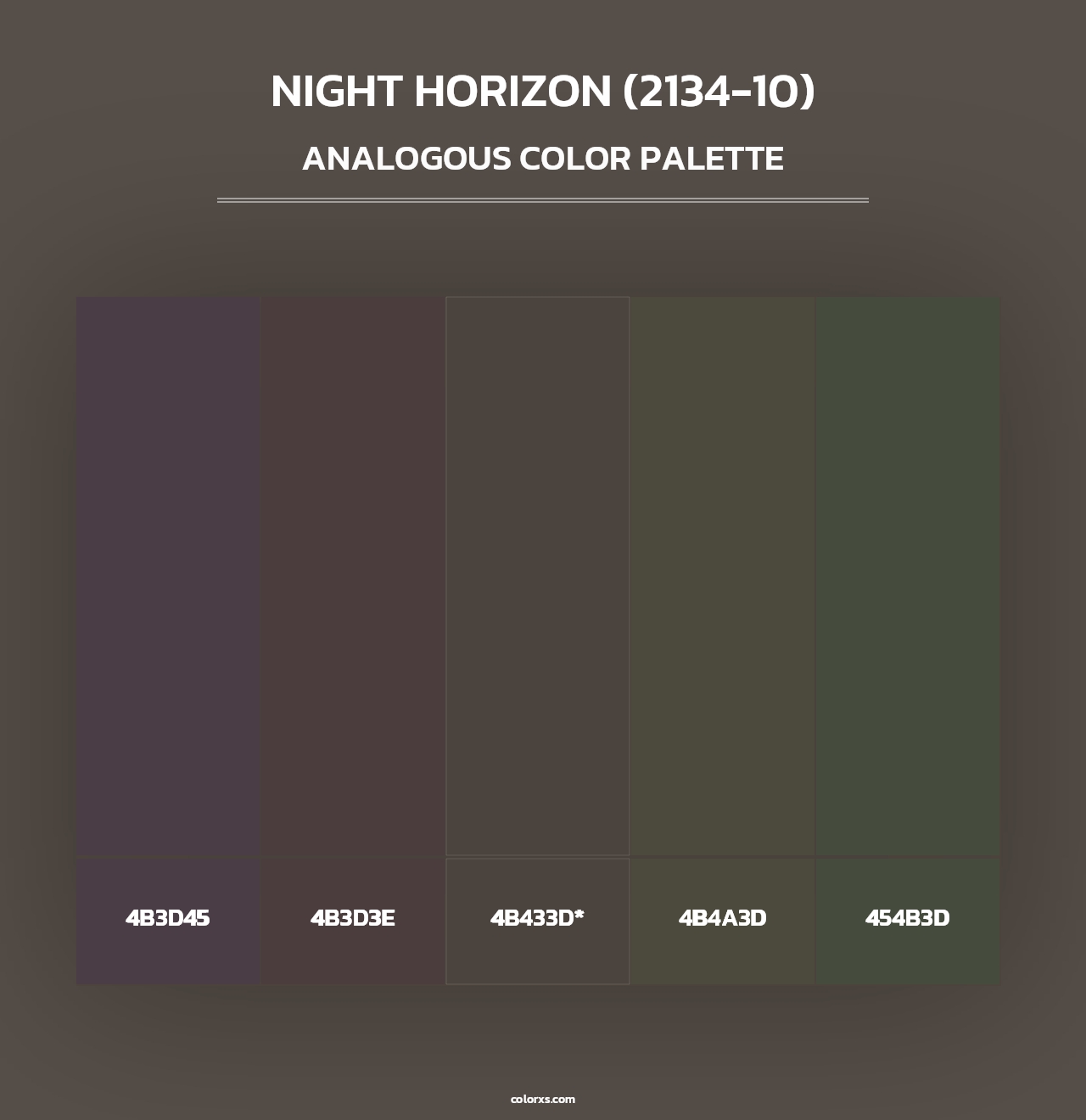 Night Horizon (2134-10) - Analogous Color Palette