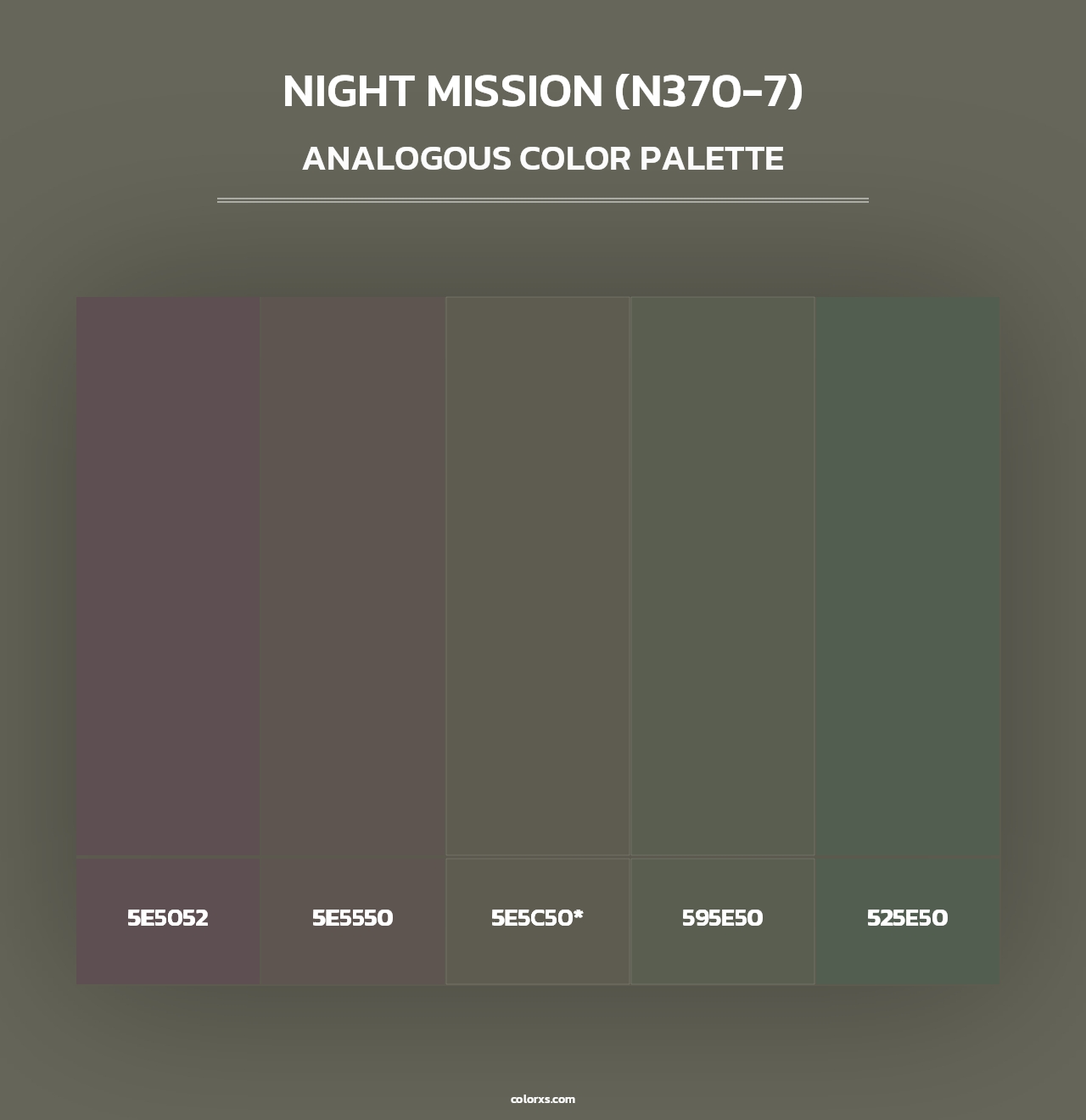 Night Mission (N370-7) - Analogous Color Palette
