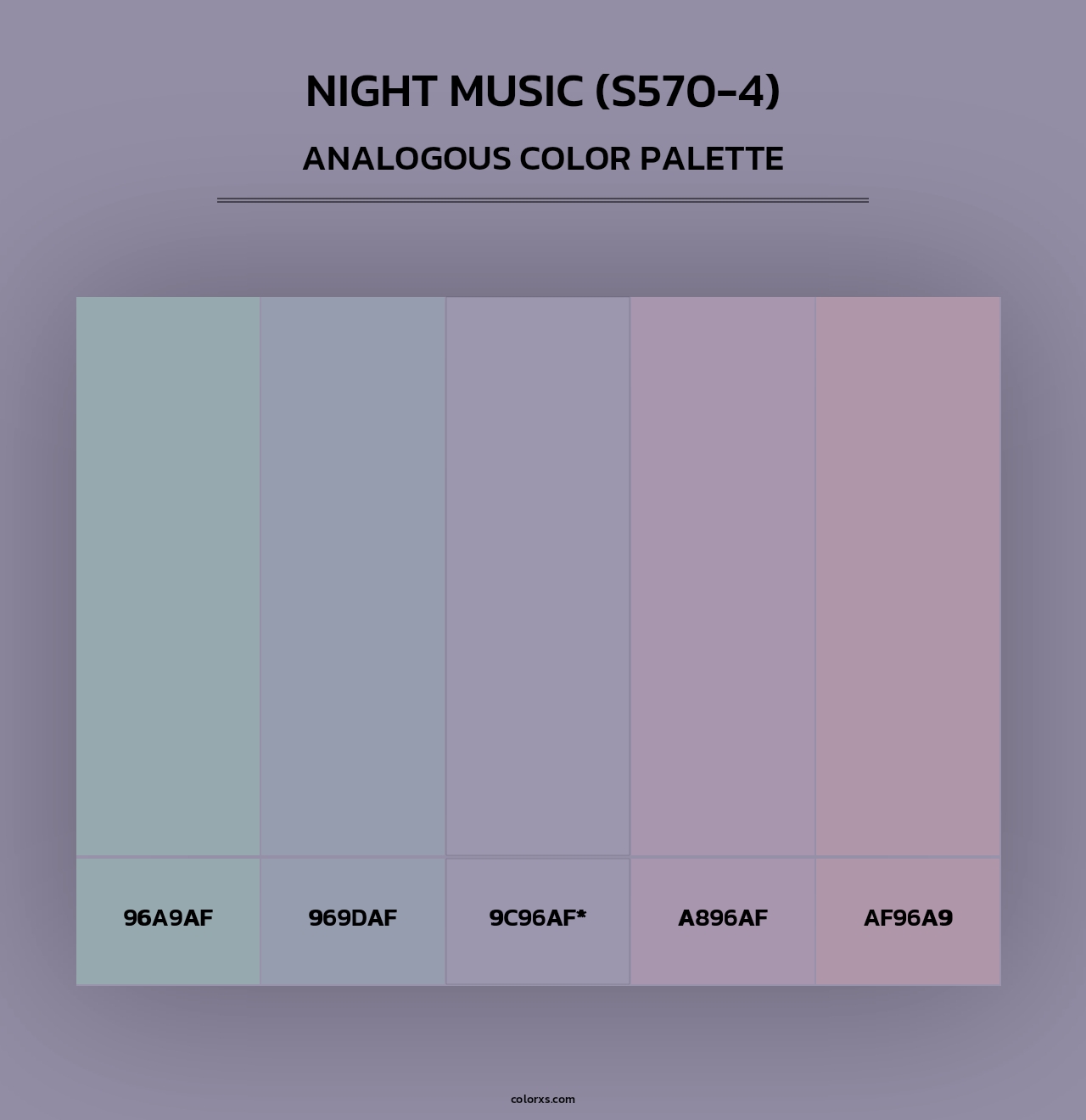 Night Music (S570-4) - Analogous Color Palette
