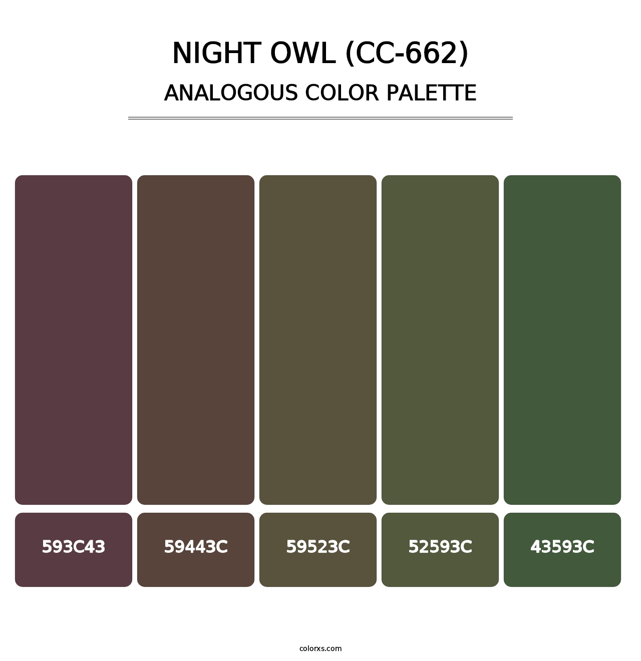 Night Owl (CC-662) - Analogous Color Palette