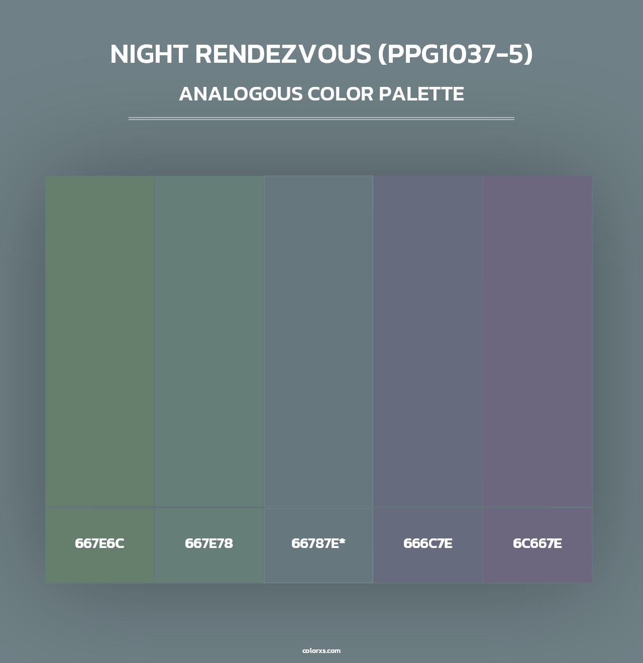 Night Rendezvous (PPG1037-5) - Analogous Color Palette