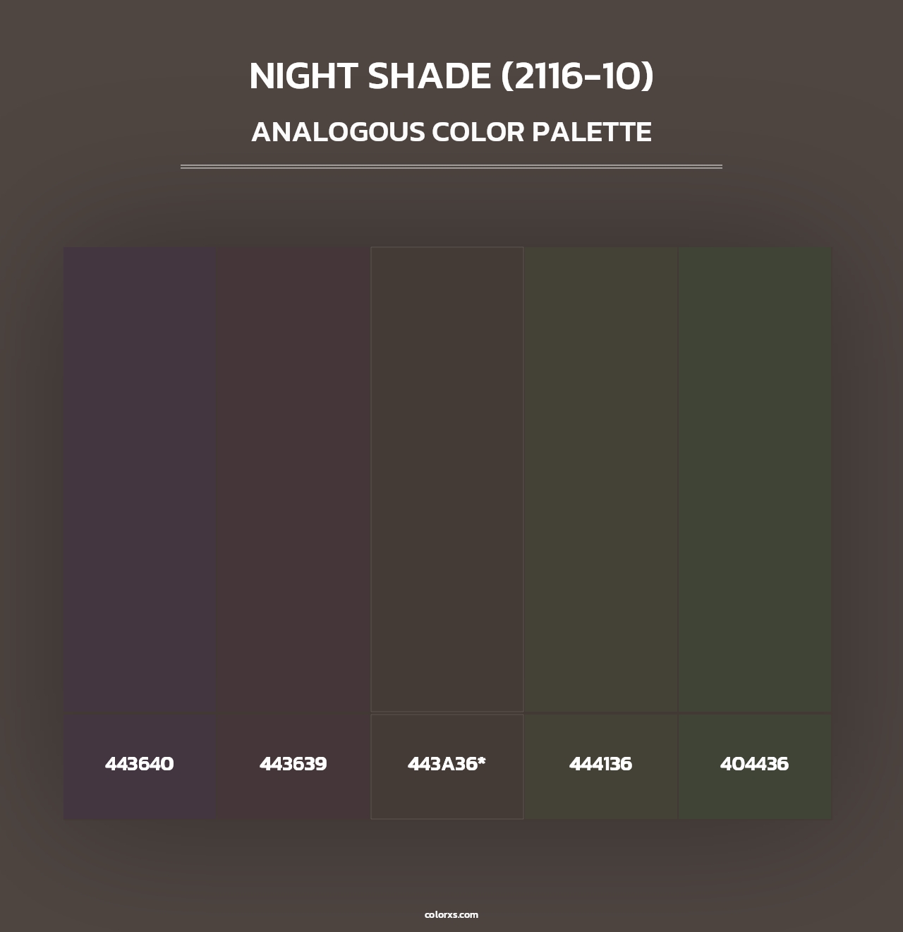 Night Shade (2116-10) - Analogous Color Palette